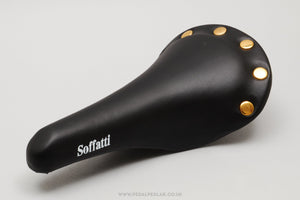 Velo Soffatti Riveted NOS Classic Black Saddle - Pedal Pedlar - Buy New Old Stock Bike Parts