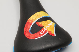 Selle Bassano Vuelta 'Ganna' NOS Classic Black / Blue Saddle - Pedal Pedlar - Buy New Old Stock Bike Parts