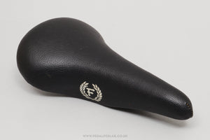 Arius Fangio Branded NOS Vintage Black Saddle - Pedal Pedlar - Buy New Old Stock Bike Parts