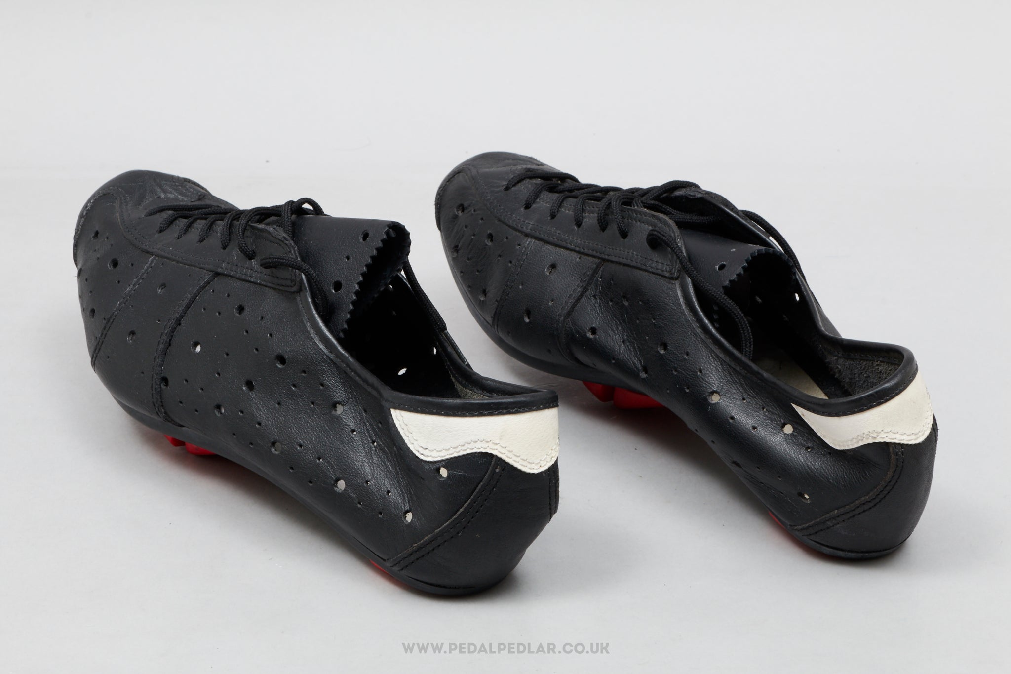 Vintage Italian NOS Size EU 42 Leather Road Cycling Shoes - Pedal Pedlar - Buy New Old Stock Clothing