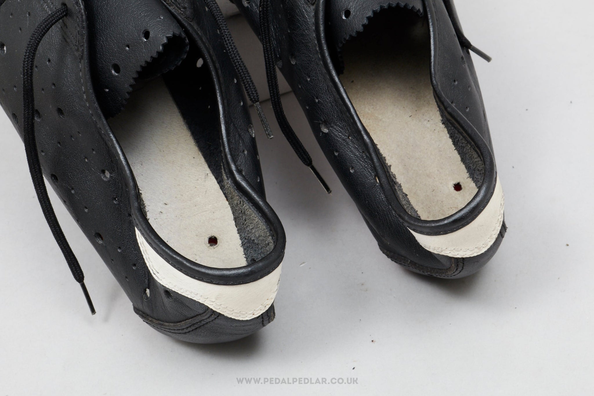 Vintage Italian NOS Size EU 42 Leather Road Cycling Shoes - Pedal Pedlar - Buy New Old Stock Clothing