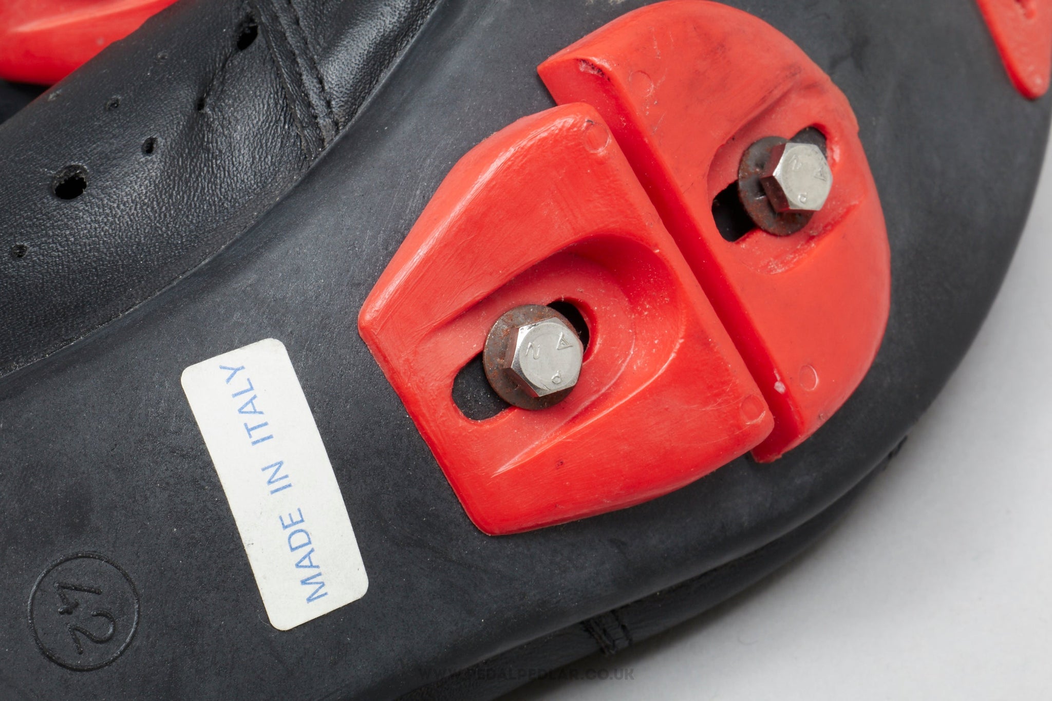 Vintage Italian NOS Size EU 42 Leather Road Cycling Shoes - Pedal Pedlar - Buy New Old Stock Clothing