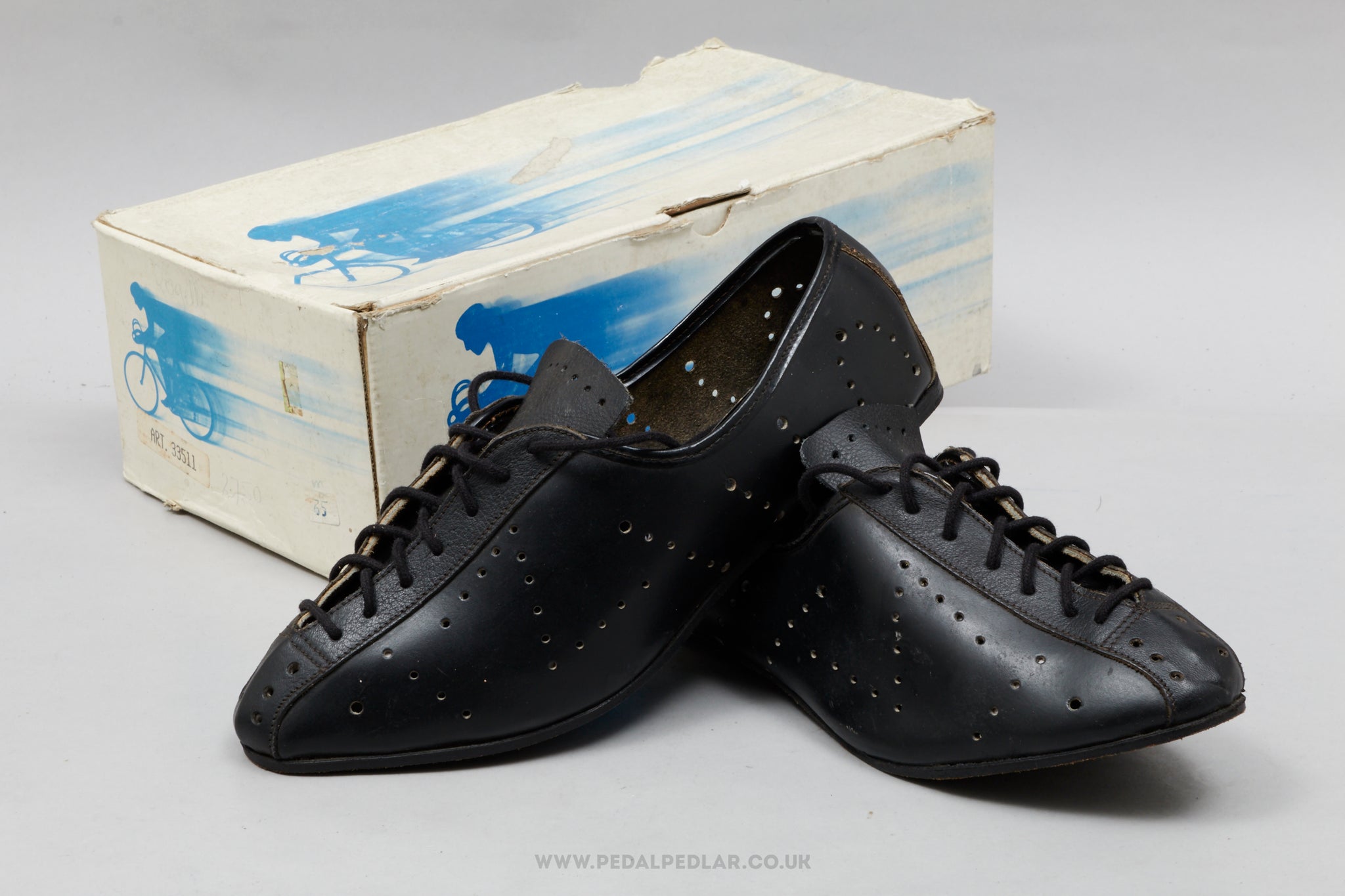 Vintage NOS/NIB Size EU 40 Leather Road Cycling Shoes - Pedal Pedlar - Buy New Old Stock Clothing