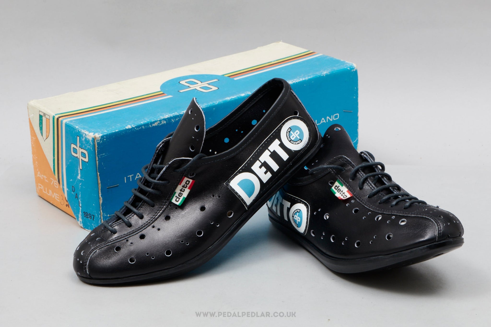 Detto Pietro Plume Art. 46 NOS NIB Vintage Size EU 39 Leather Road Cycling Shoes