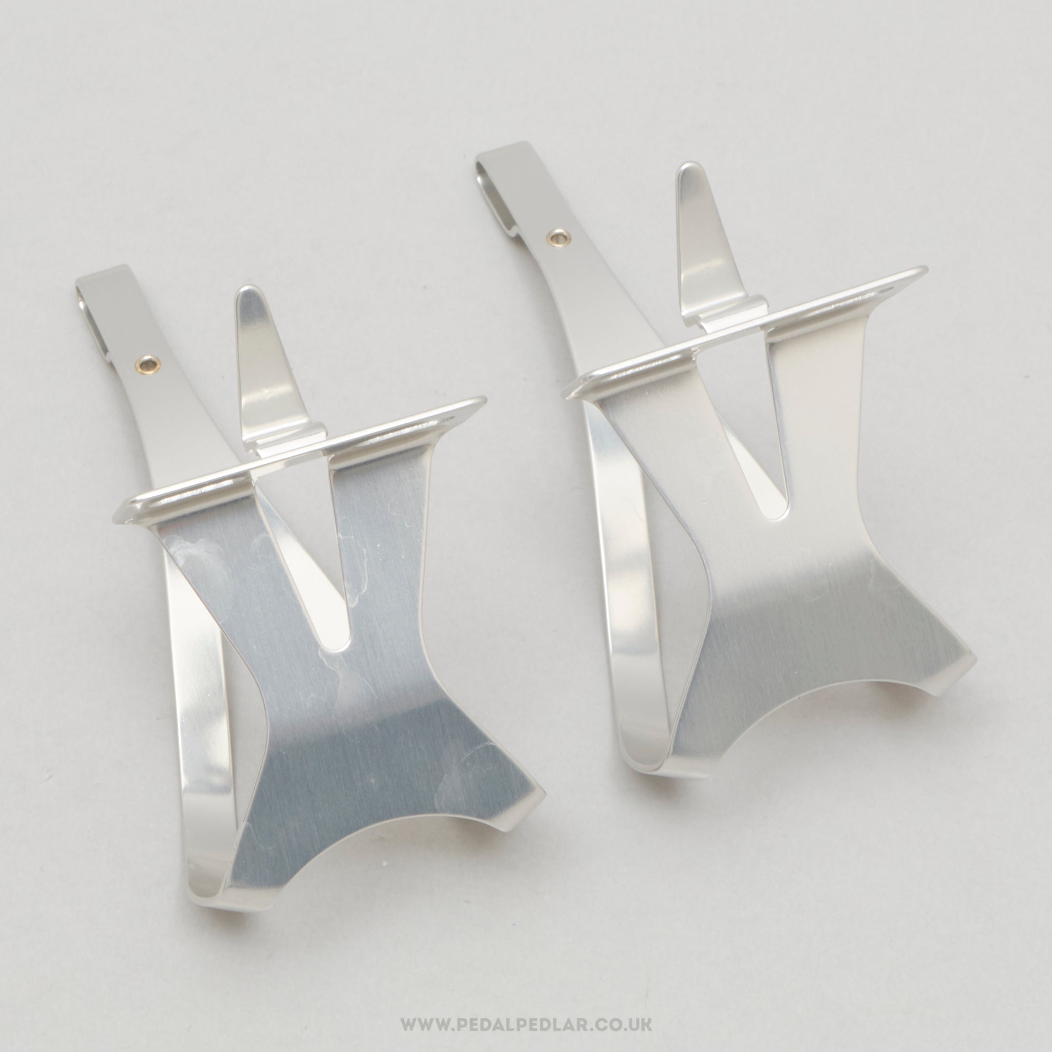 Campagnolo Super Record (0990/6) Superleggeri NOS/NIB Size M Vintage Aluminium Toe Clips - Pedal Pedlar - Buy New Old Stock Bike Parts