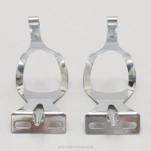 Campagnolo Nuovo Record (0990/05) Chrome NOS/NIB Size M Vintage Steel Toe Clips - Pedal Pedlar - Buy New Old Stock Bike Parts