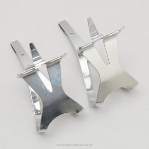 Campagnolo Nuovo Record (0990/05) Chrome NOS/NIB Size M Vintage Steel Toe Clips - Pedal Pedlar - Buy New Old Stock Bike Parts