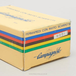 Campagnolo Nuovo Record (0990/05) Chrome NOS/NIB Size M Vintage Steel Toe Clips - Pedal Pedlar - Buy New Old Stock Bike Parts