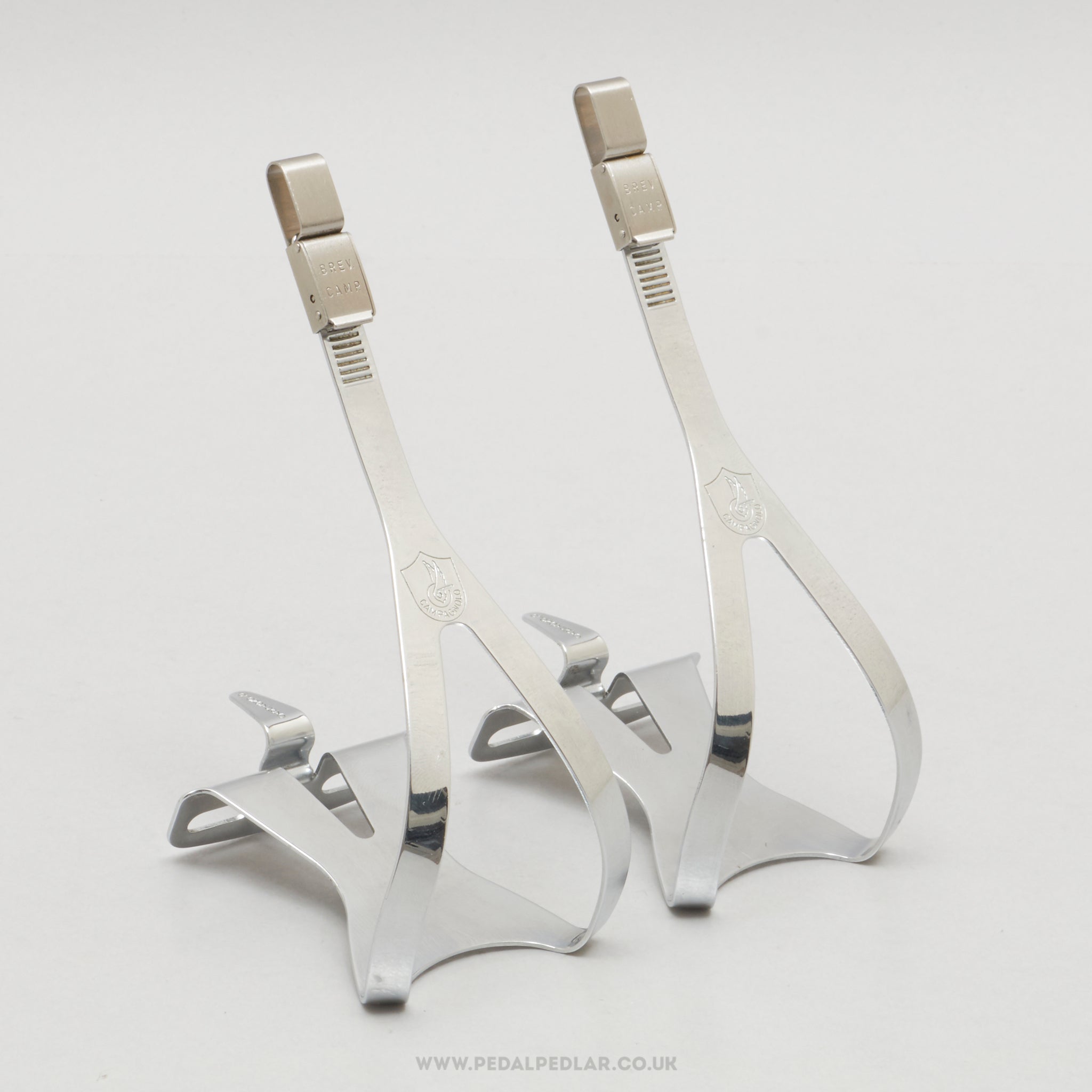 Campagnolo C-Record Adjustable NOS Size L Vintage Steel Toe Clips - Pedal Pedlar - Buy New Old Stock Bike Parts