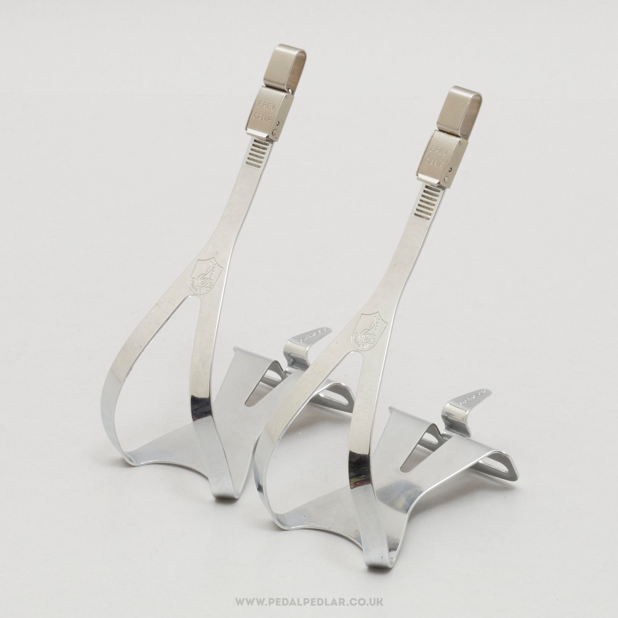 Campagnolo C-Record Adjustable NOS Size L Vintage Steel Toe Clips - Pedal Pedlar - Buy New Old Stock Bike Parts