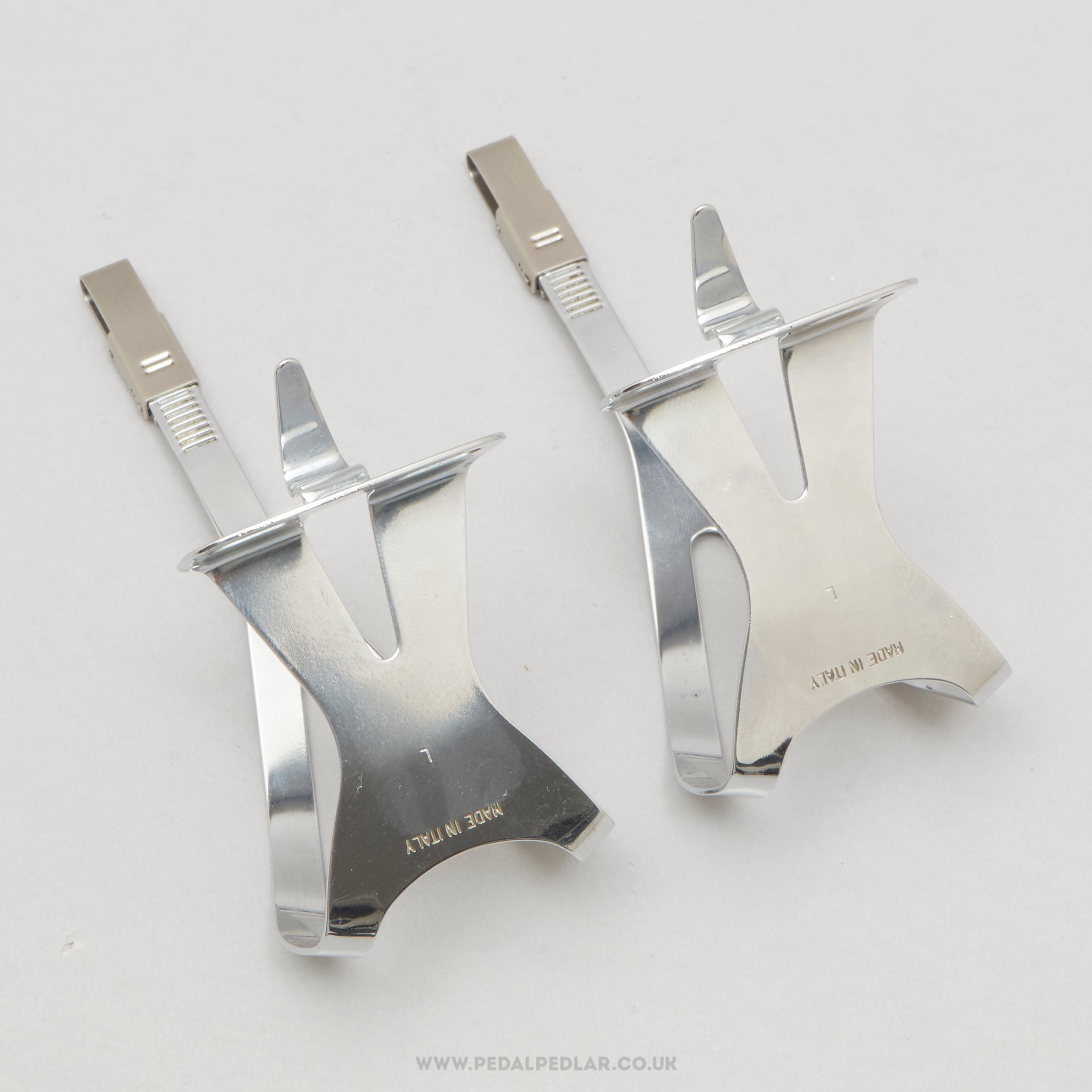 Campagnolo C-Record Adjustable NOS Size L Vintage Steel Toe Clips - Pedal Pedlar - Buy New Old Stock Bike Parts