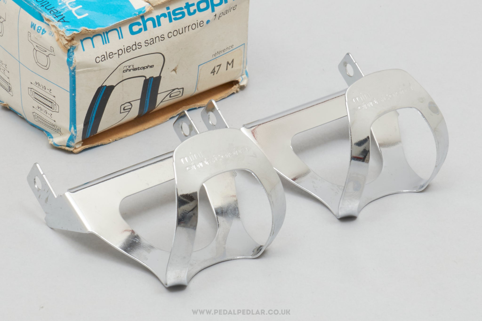 Christophe 47 M Mini New Logo NOS Size M Vintage Side Fixing Steel Toe Clips / Cages