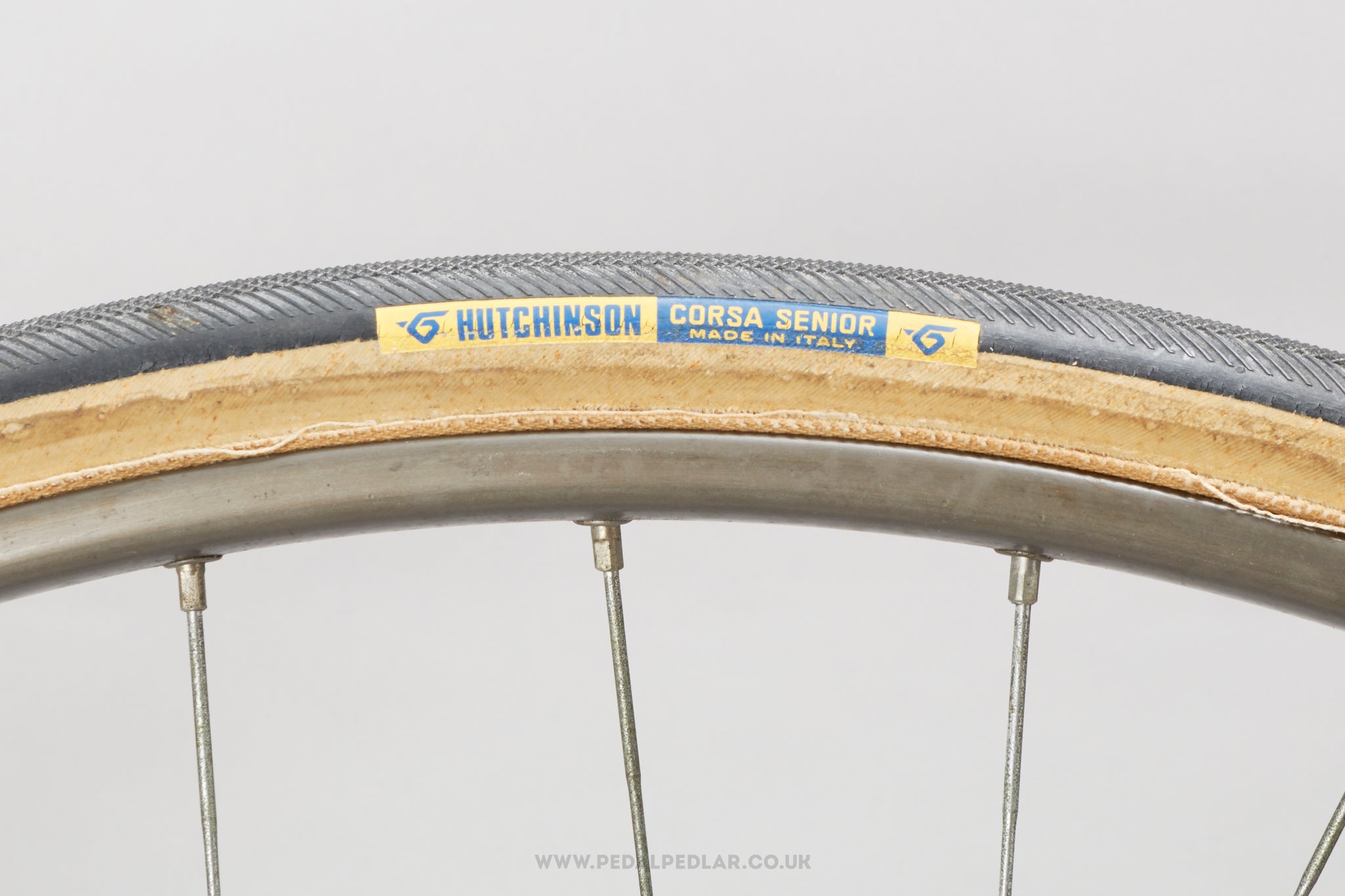 Hutchinson Corsa Senior Black/Skin NOS Vintage 700c/28" x 23 mm Tubular Tyre - Pedal Pedlar - Buy New Old Stock Bike Parts