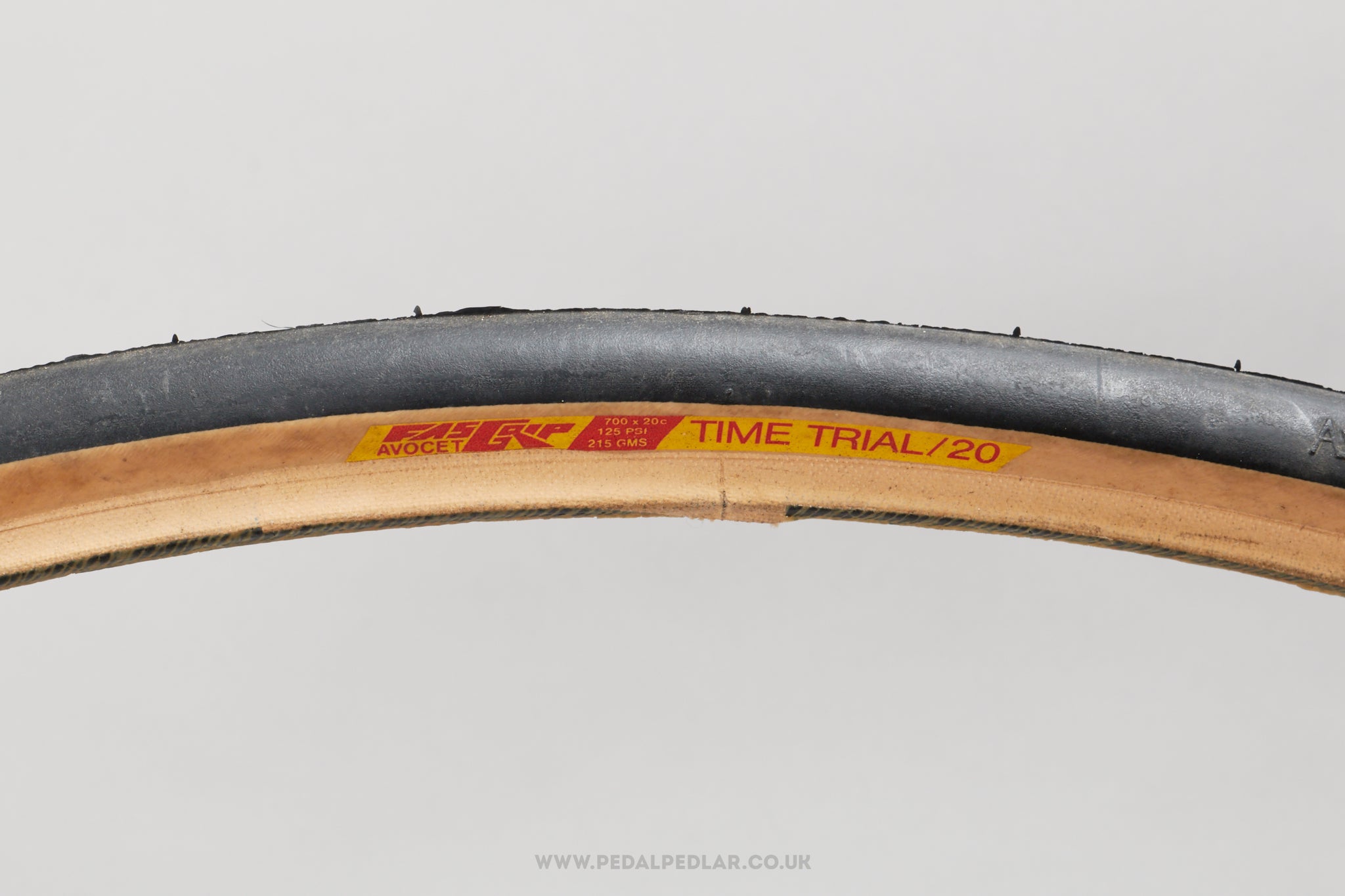 Avocet FasGrip Time Trial Black/Skin NOS Vintage 700 x 20c TT Tyres - Pedal Pedlar - Buy New Old Stock Bike Parts
