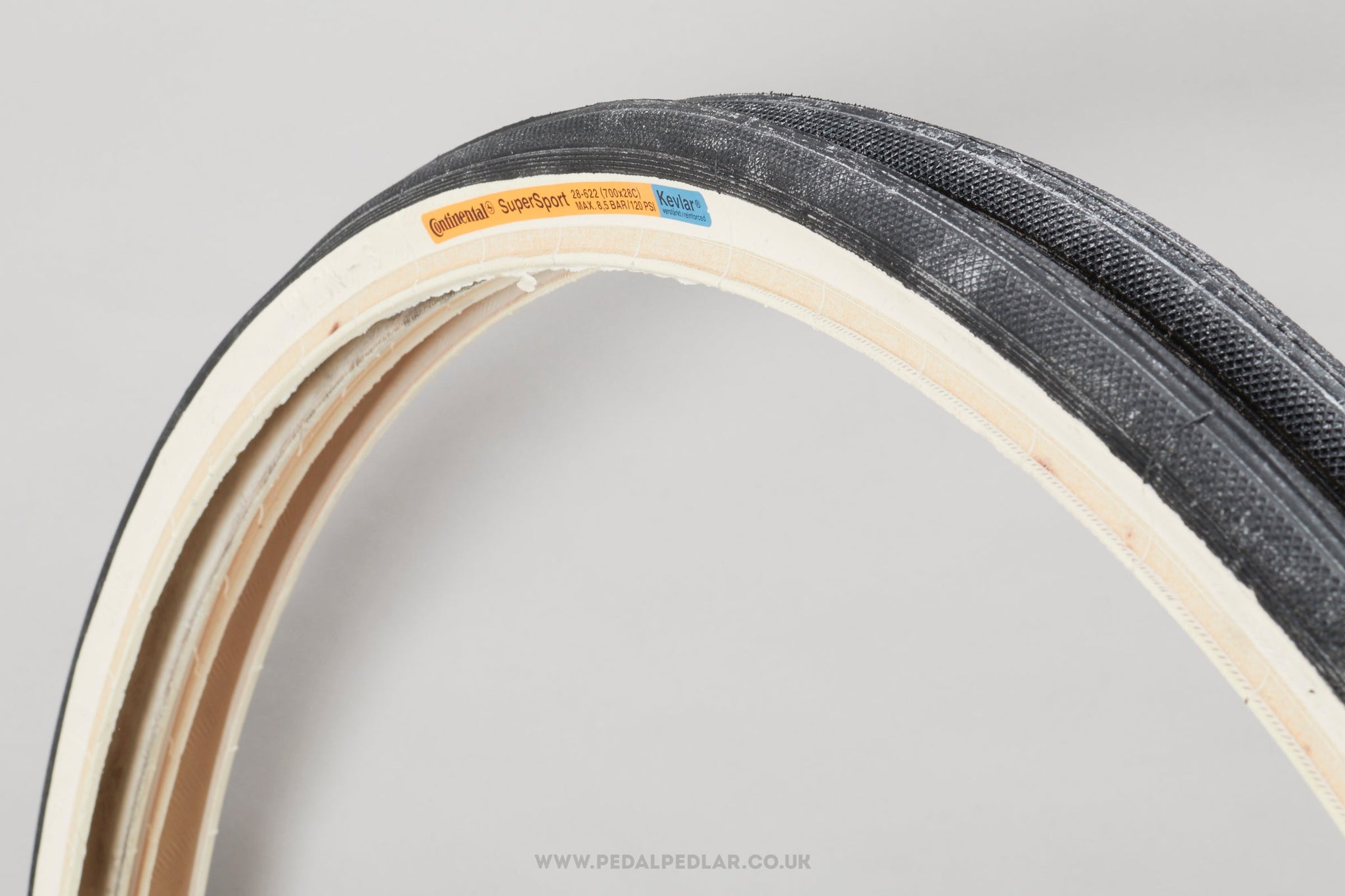 Continental Super Sport Kevlar Black White NOS Vintage 700 x 28c Tyres