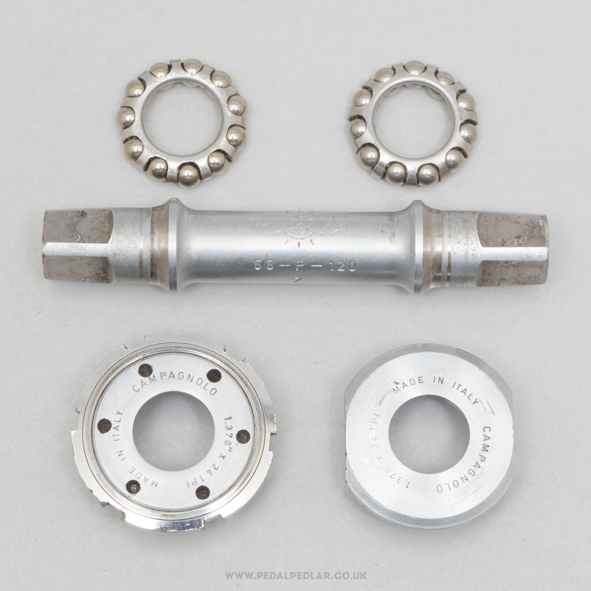 Campagnolo Record Pista (1046/P) Vintage English 109 mm Bottom Bracket - Pedal Pedlar - Bike Parts For Sale