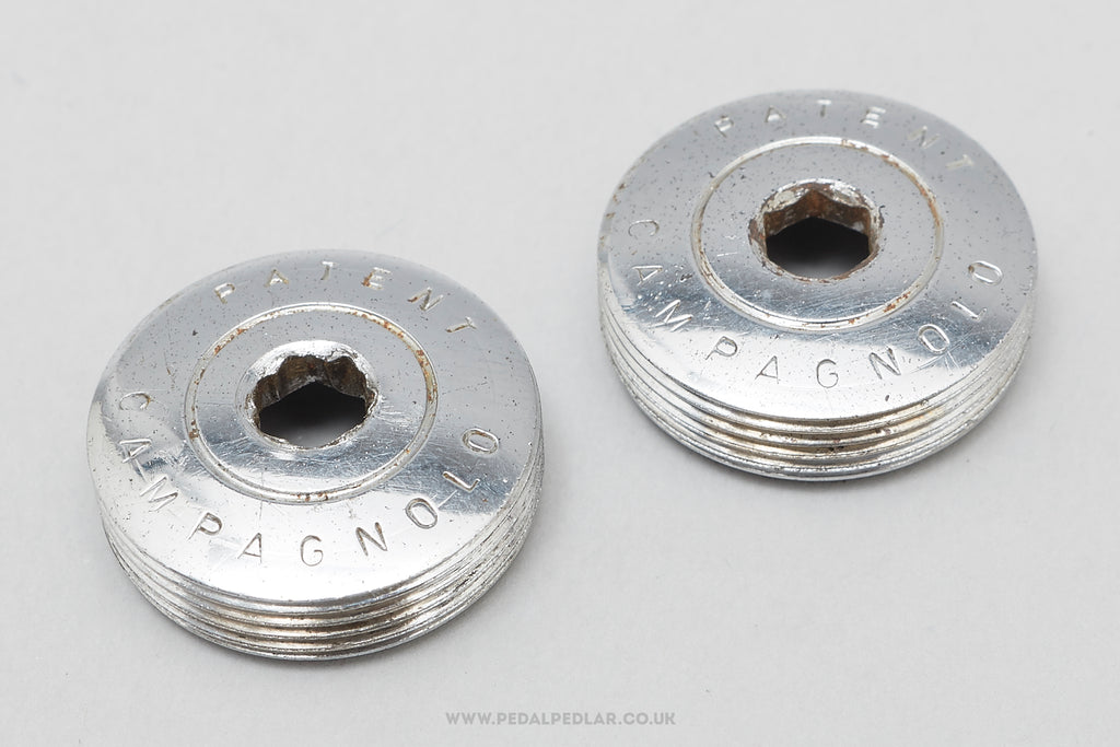 Campagnolo Record (756) 'Patent' Early Type Vintage Crank Dust Caps / Covers