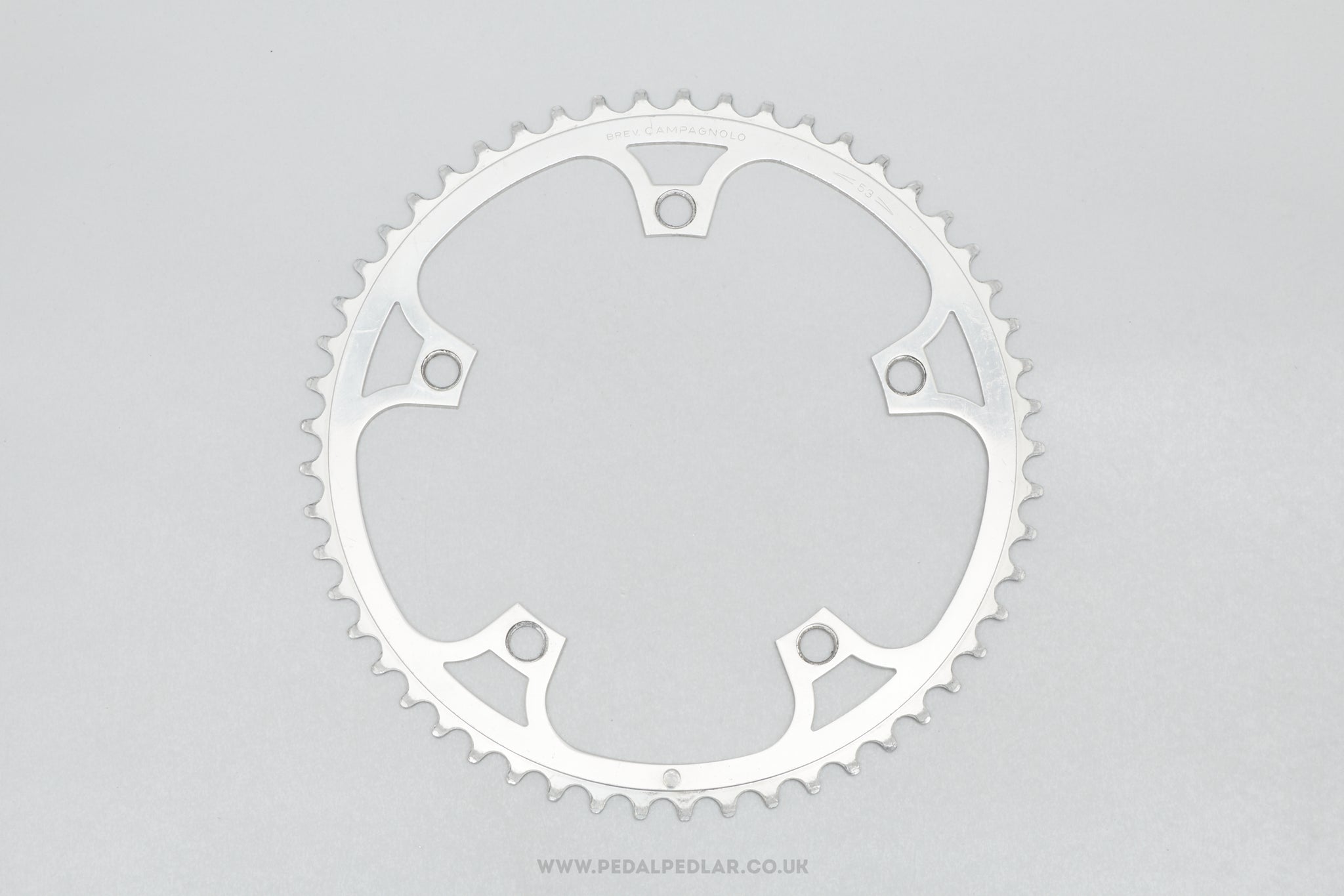 Campagnolo Super Record (753/A) 'Brev' Vintage 53T 144 BCD Outer Chainring - Pedal Pedlar - Bike Parts For Sale