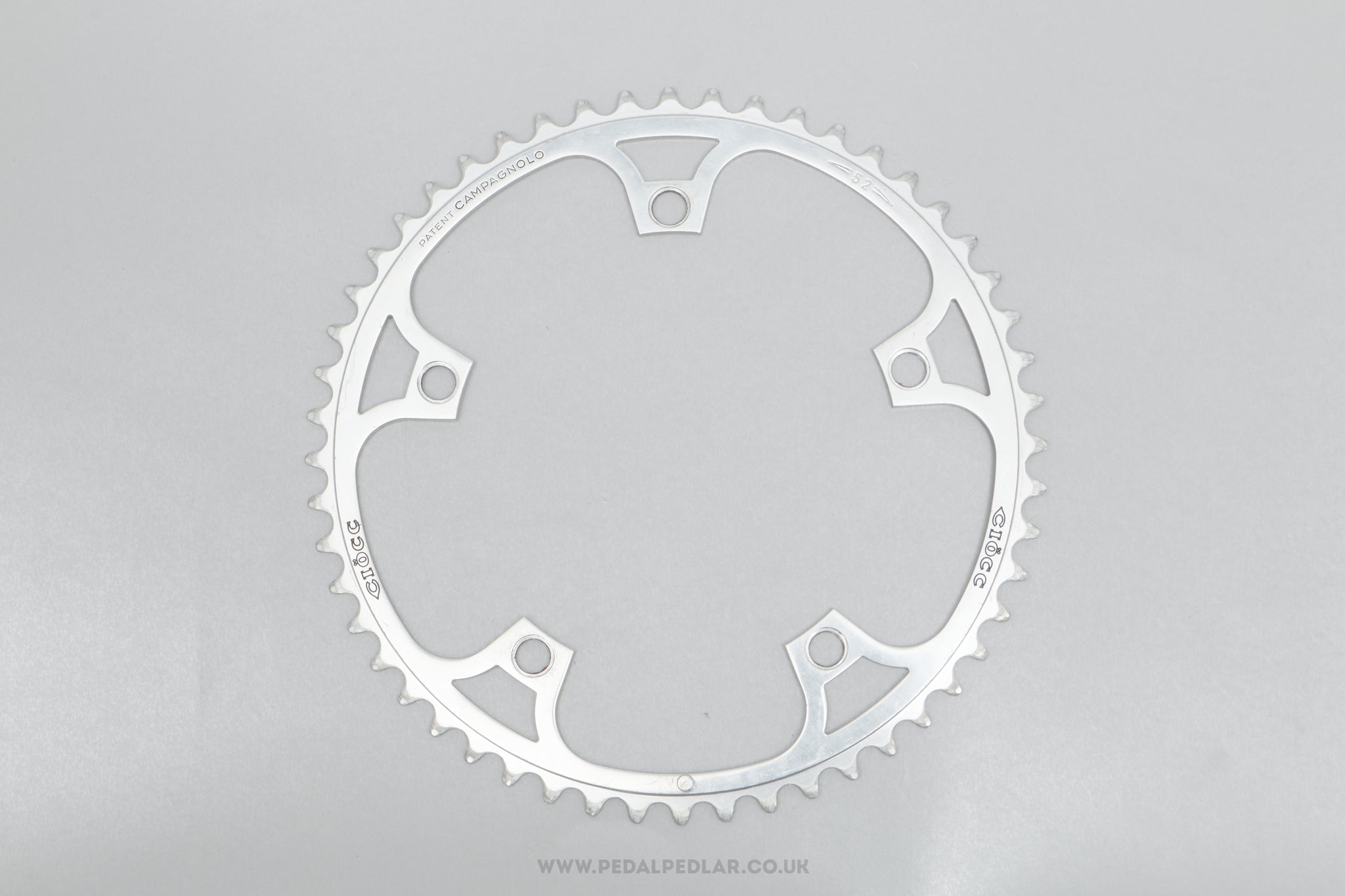 Campagnolo Super Record (753/A) 'Patent' Ciocc Pantographed Vintage 52T 144 BCD Outer Chainring - Pedal Pedlar - Bike Parts For Sale
