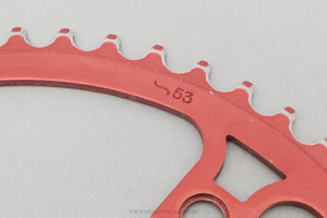 Ofmega Competizione Red Vintage 53T 144 BCD Outer Chainring - Pedal Pedlar - Bike Parts For Sale