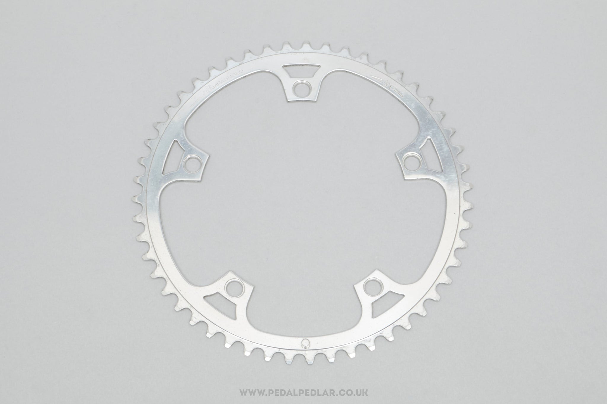 Campagnolo Super Record (753/A) 'Patent' Vintage 51T 144 BCD Outer Chainring - Pedal Pedlar - Bike Parts For Sale
