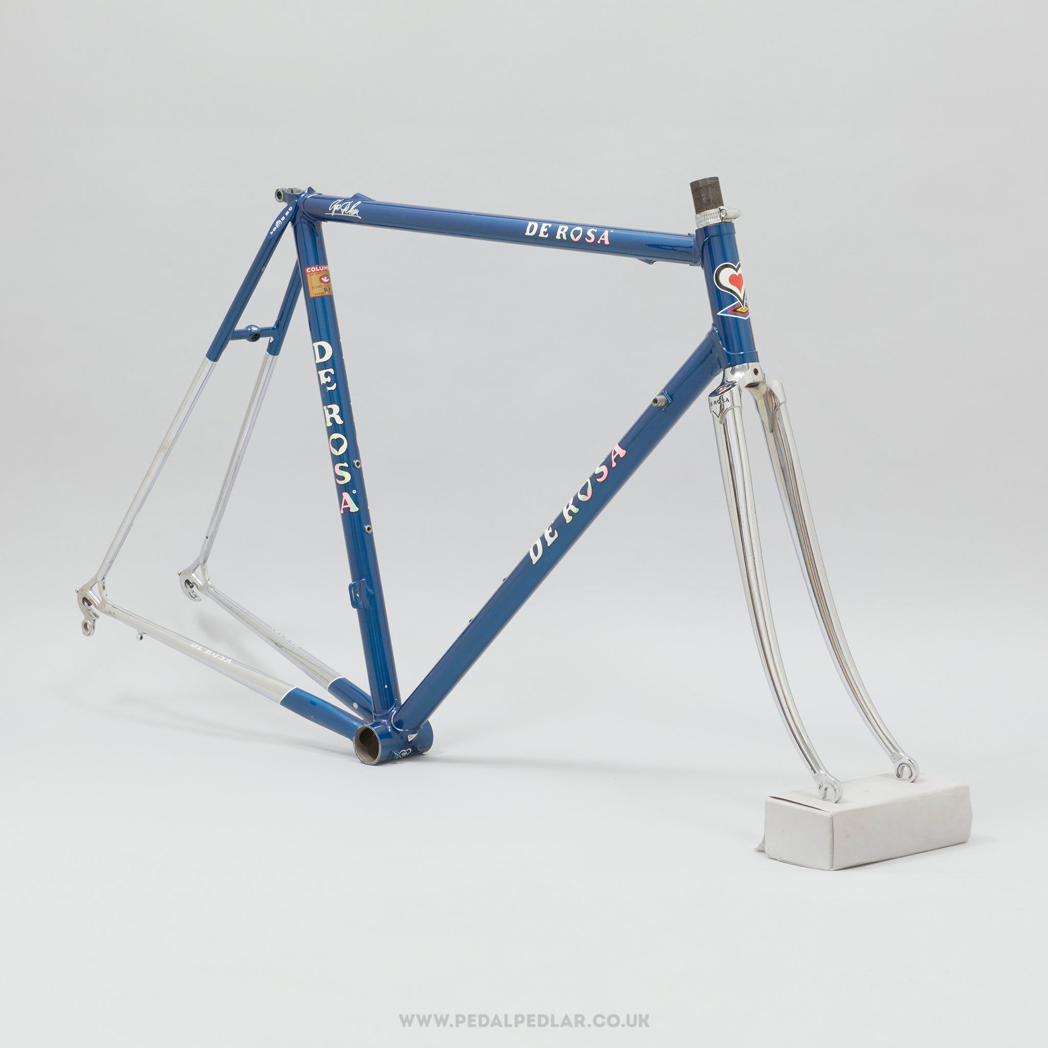 名車 イタリア製 DE ROSA SLX フレーム&フォーク シート55.5cm トップ55.5cm COLUMBUS デローザ Ugo De Rosa De Rosa Columbus Slx De Rosa SLX 56,5 Cm (fully Refurbished