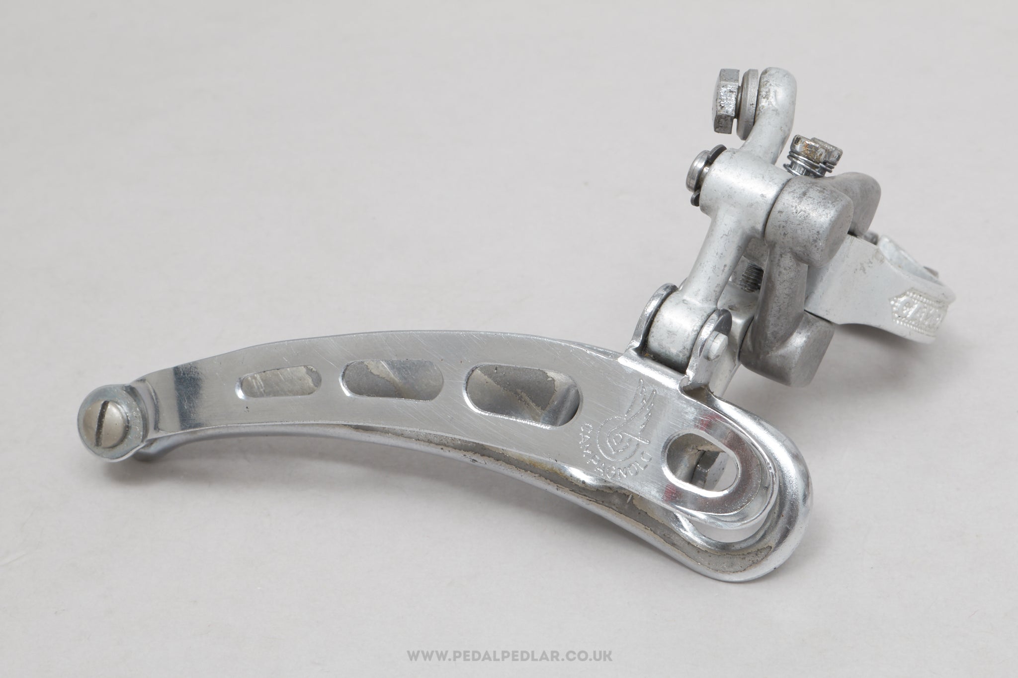 Campagnolo Nuovo / Super Record (1052/NT / 0104007) 8th Gen 4-Hole c.1979 Vintage Clamp-On 28.6 mm Front Derailleur / Mech - Pedal Pedlar - Bike Parts For Sale