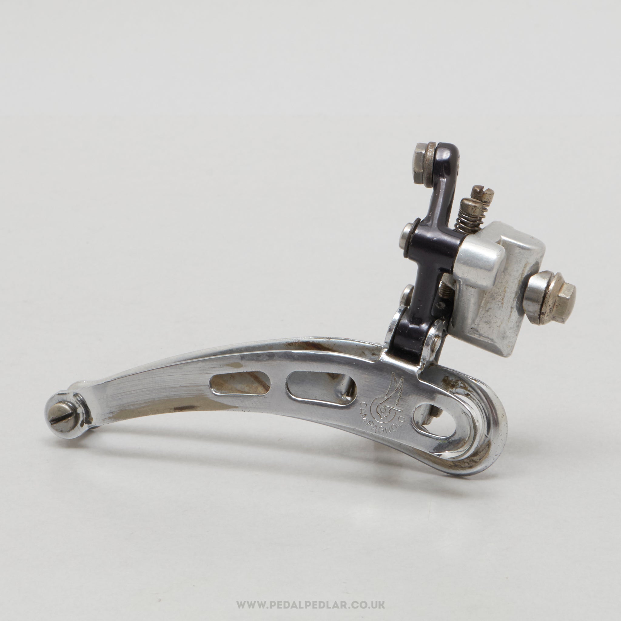 Campagnolo Super Record (1052/SR / 0104011) Vintage Braze-On Front Derailleur - Pedal Pedlar - Bike Parts For Sale