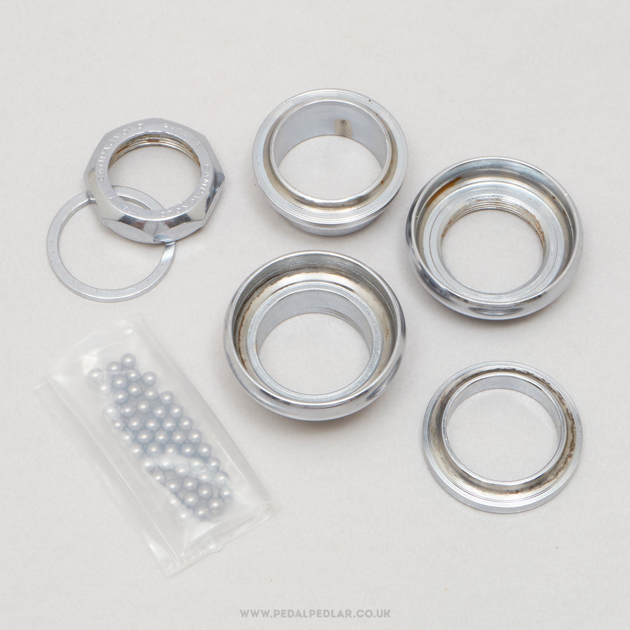 Campagnolo Record Pista (1040) Vintage 1" Threaded Headset - Pedal Pedlar - Bike Parts For Sale