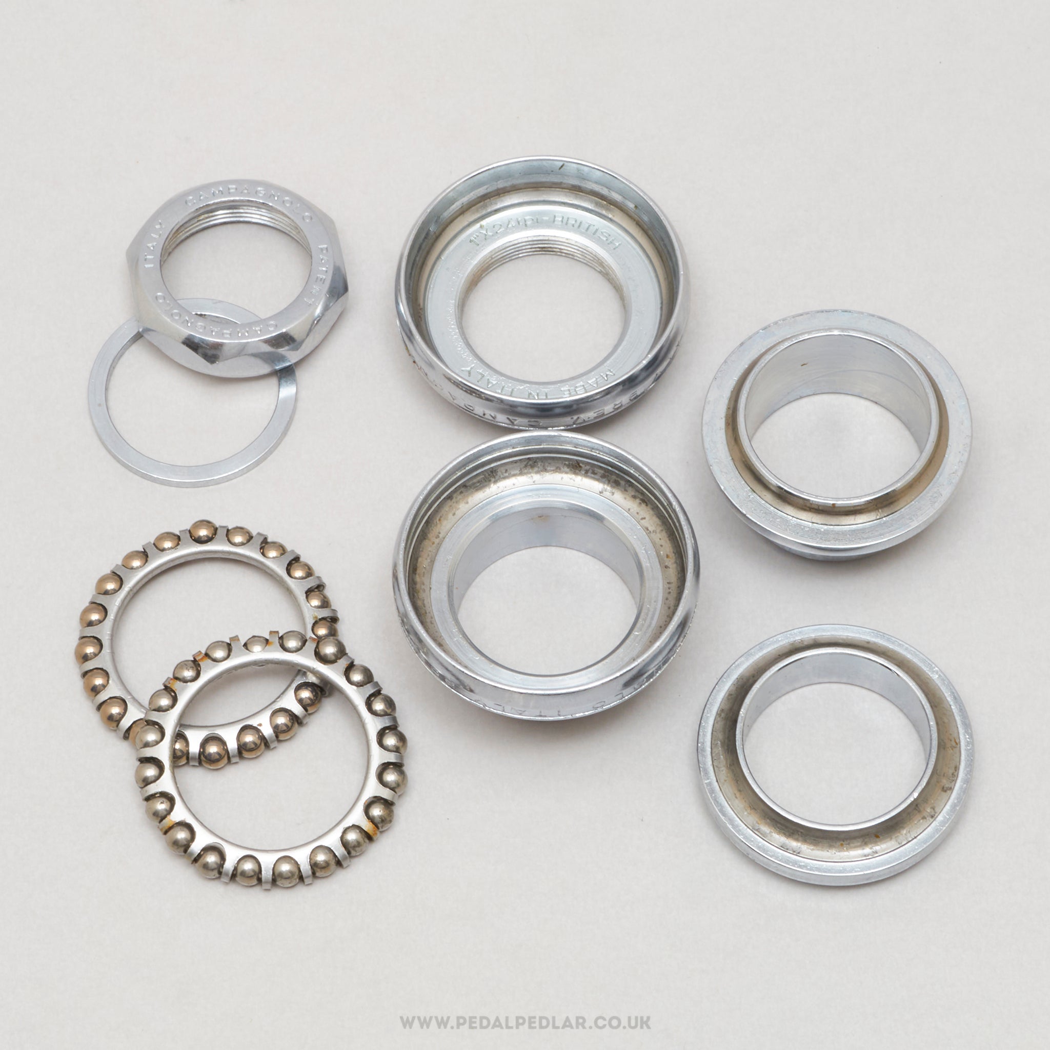 Campagnolo Nuovo Record (1039) Strada Vintage 1" Threaded Headset - Pedal Pedlar - Bike Parts For Sale