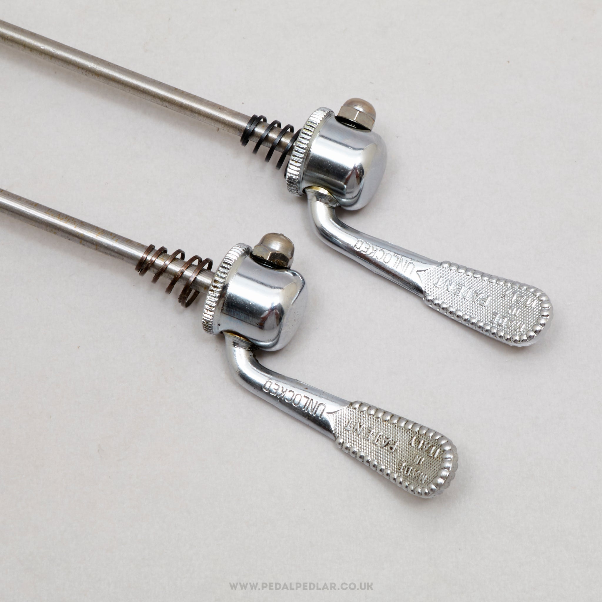 Campagnolo Nuovo/Super Record (1001/3 / 1006/8) Vintage Quick Release Skewers - Pedal Pedlar - Bike Parts For Sale