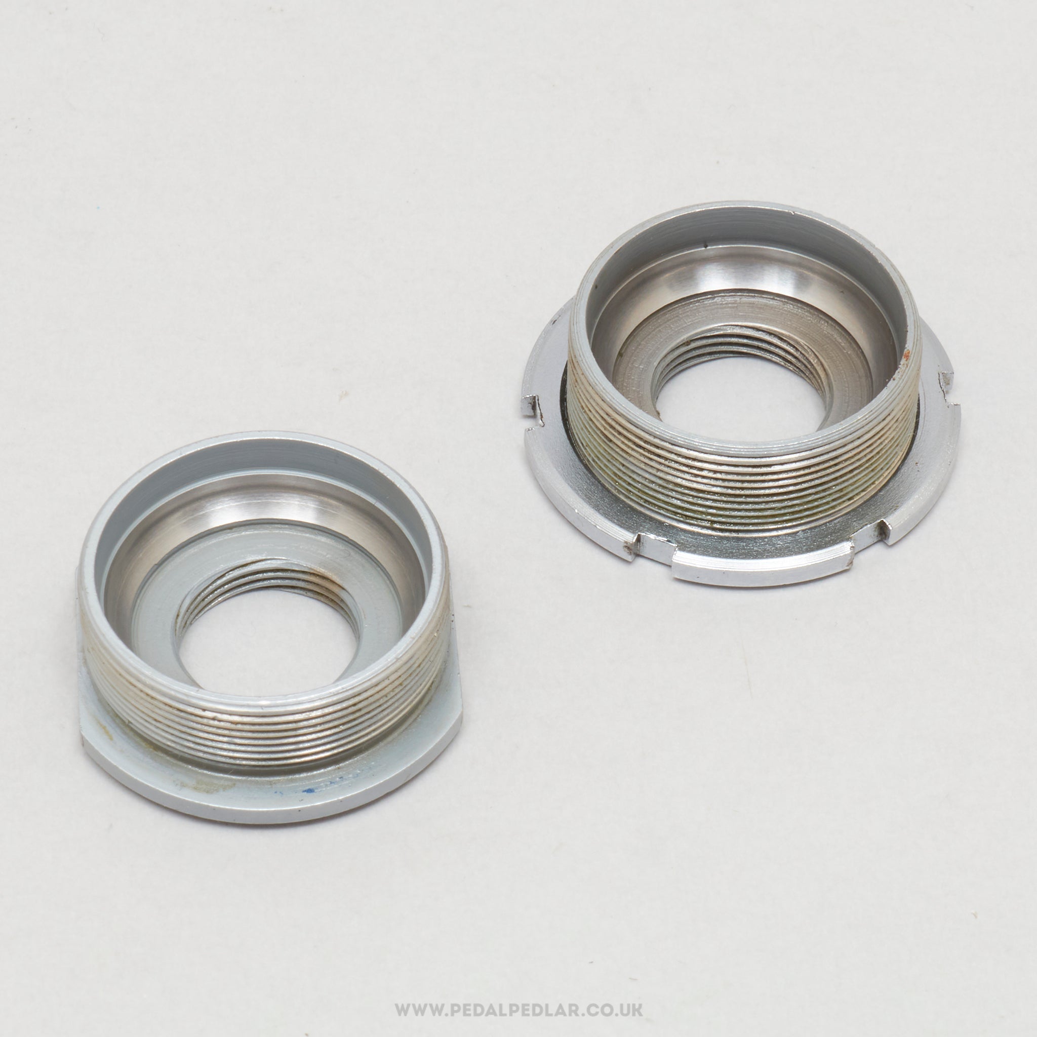 Campagnolo Nuovo Record (745/A / 746/A) Later Version Vintage English Bottom Bracket Cups - Pedal Pedlar - Bike Parts For Sale