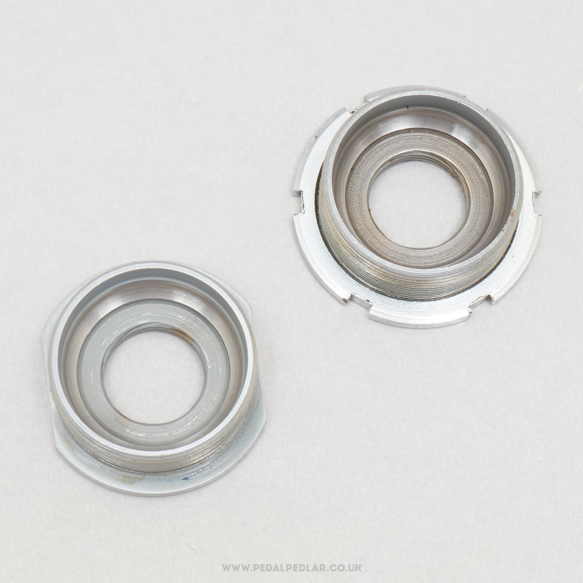 Campagnolo Nuovo Record (745/A / 746/A) Later Version Vintage English Bottom Bracket Cups - Pedal Pedlar - Bike Parts For Sale