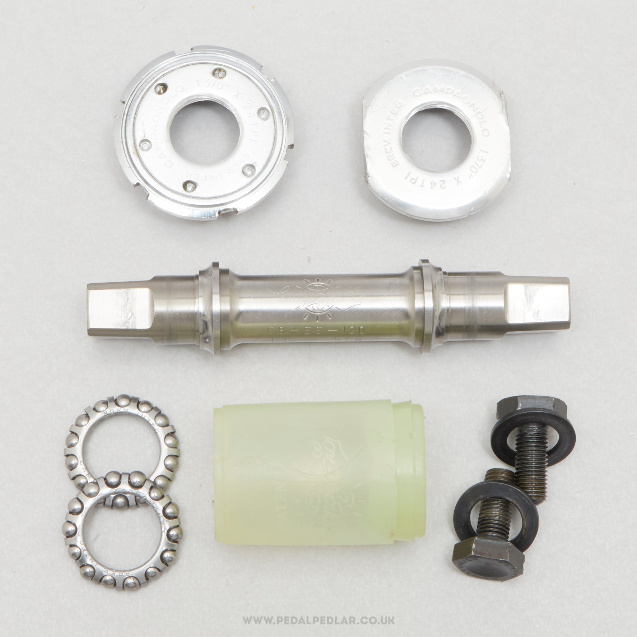 Campagnolo Super Record (4031) 1st Gen Titanium Vintage English 115 mm Bottom Bracket - Pedal Pedlar - Bike Parts For Sale