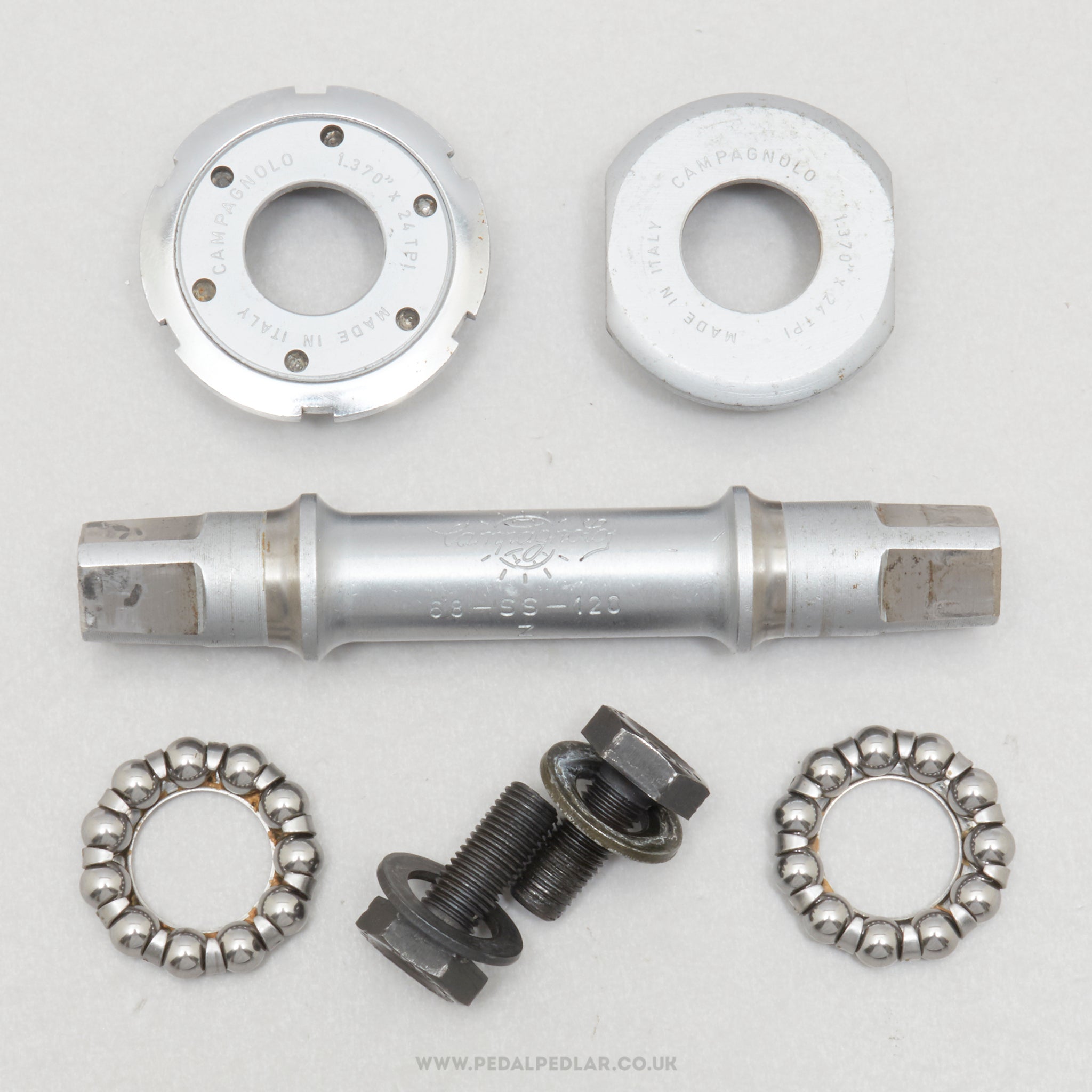 Campagnolo Nuovo Record (1046/A) Vintage English 112 mm Bottom Bracket - Pedal Pedlar - Bike Parts For Sale
