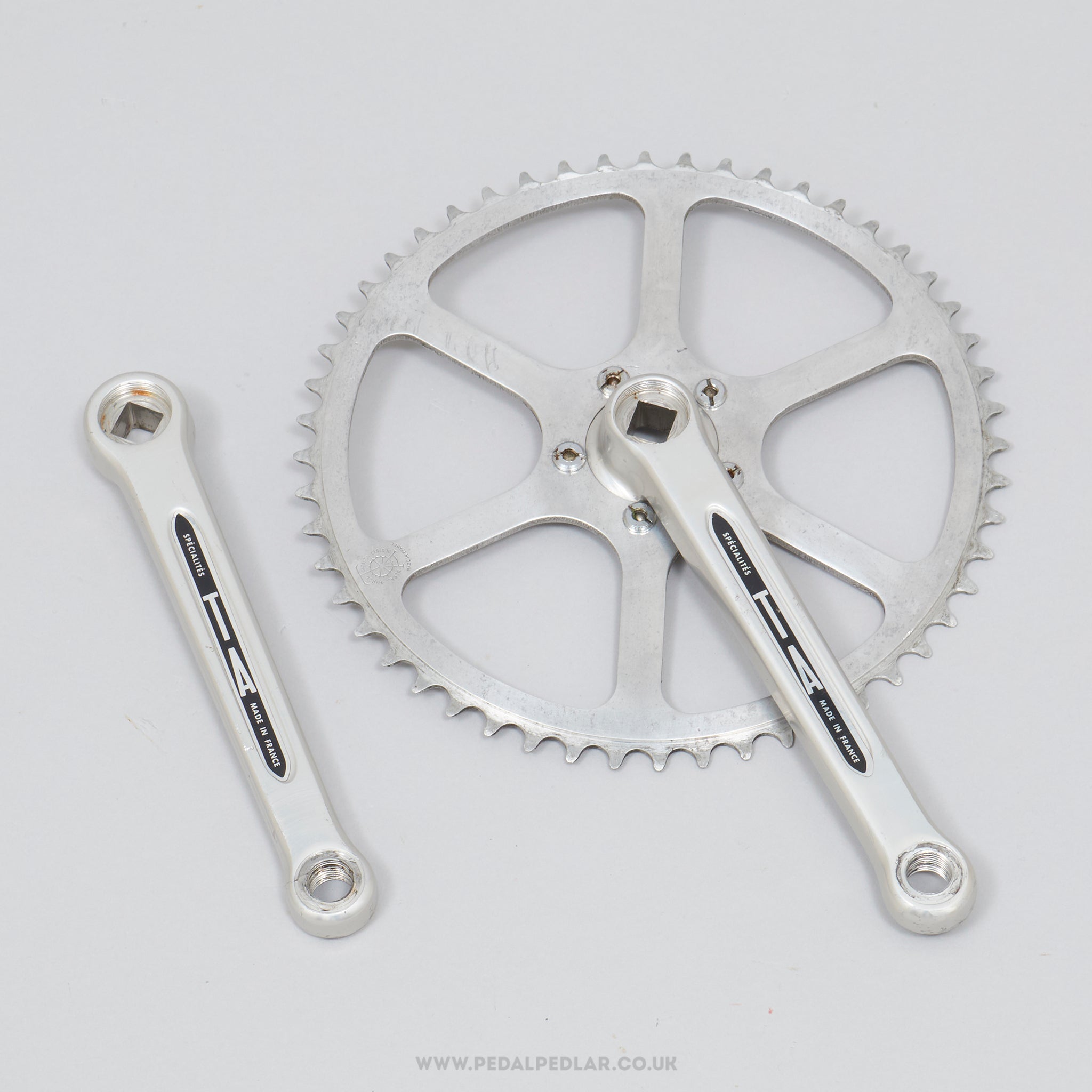 Specialites T.A. Piste (1690 / P205) 2nd Type Vintage 170 mm Track Chainset - Pedal Pedlar - Bike Parts For Sale