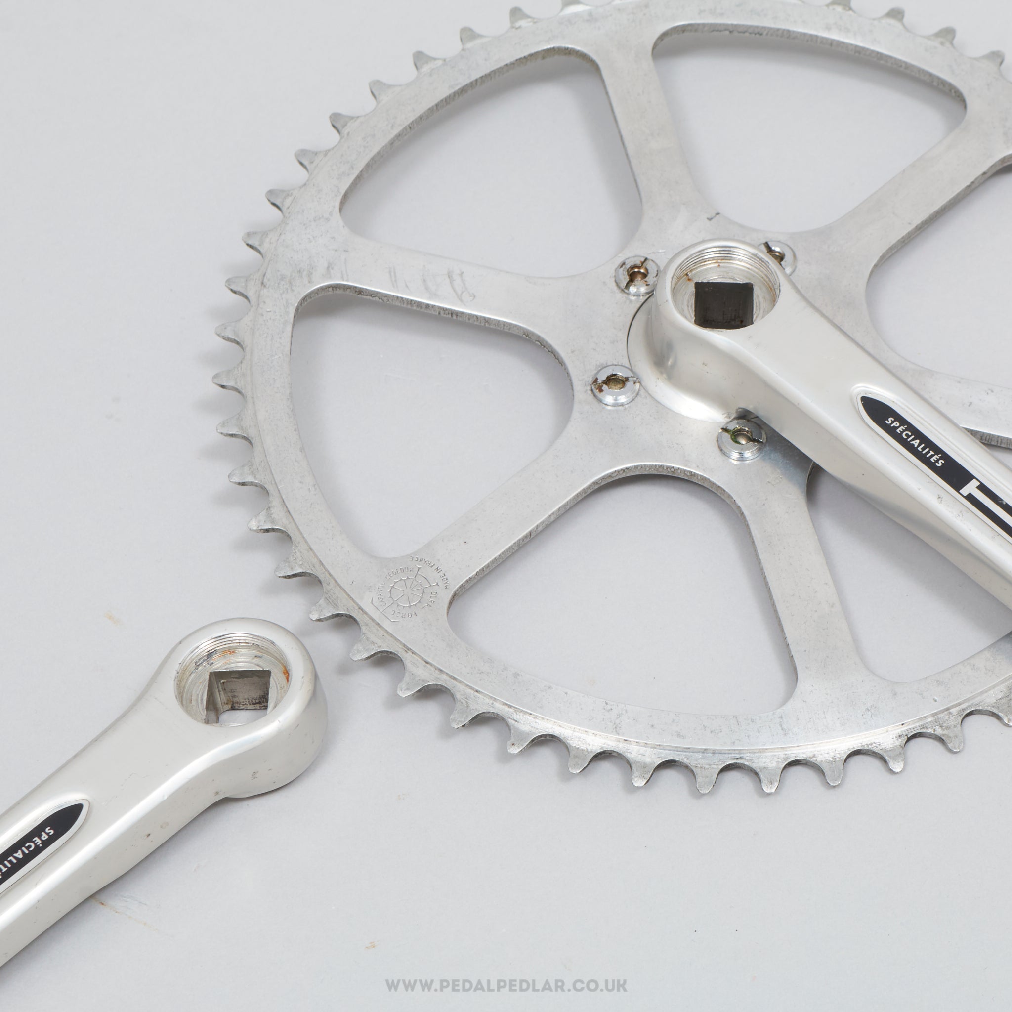 Specialites T.A. Piste (1690 / P205) 2nd Type Vintage 170 mm Track Chainset - Pedal Pedlar - Bike Parts For Sale