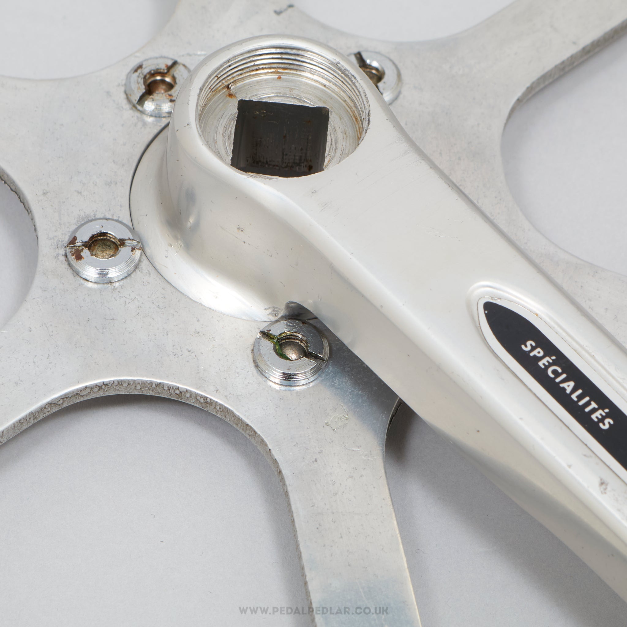 Specialites T.A. Piste (1690 / P205) 2nd Type Vintage 170 mm Track Chainset - Pedal Pedlar - Bike Parts For Sale