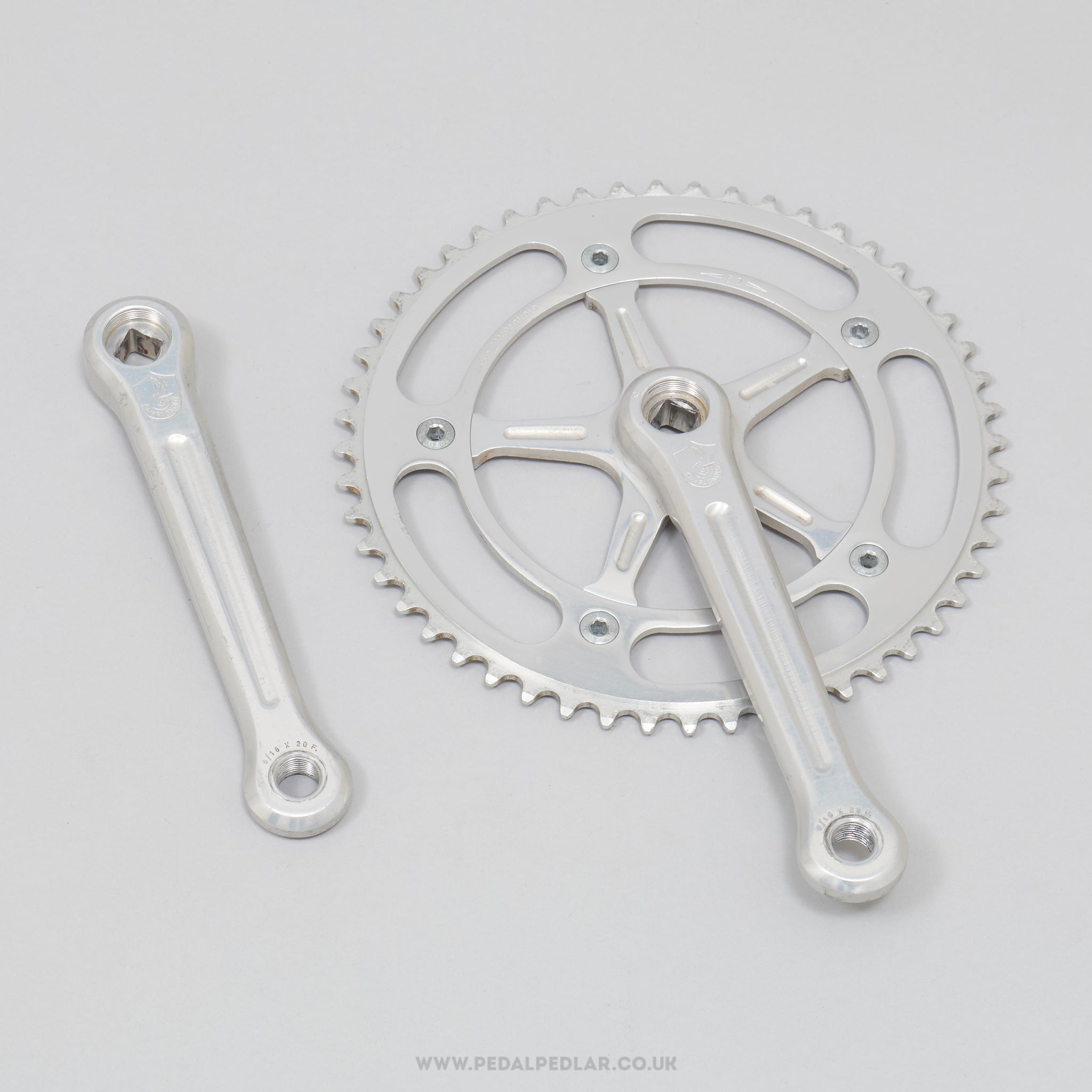 Campagnolo Record (1051) Pista 151 BCD Later Type Vintage 165 mm Track Chainset - Pedal Pedlar - Bike Parts For Sale