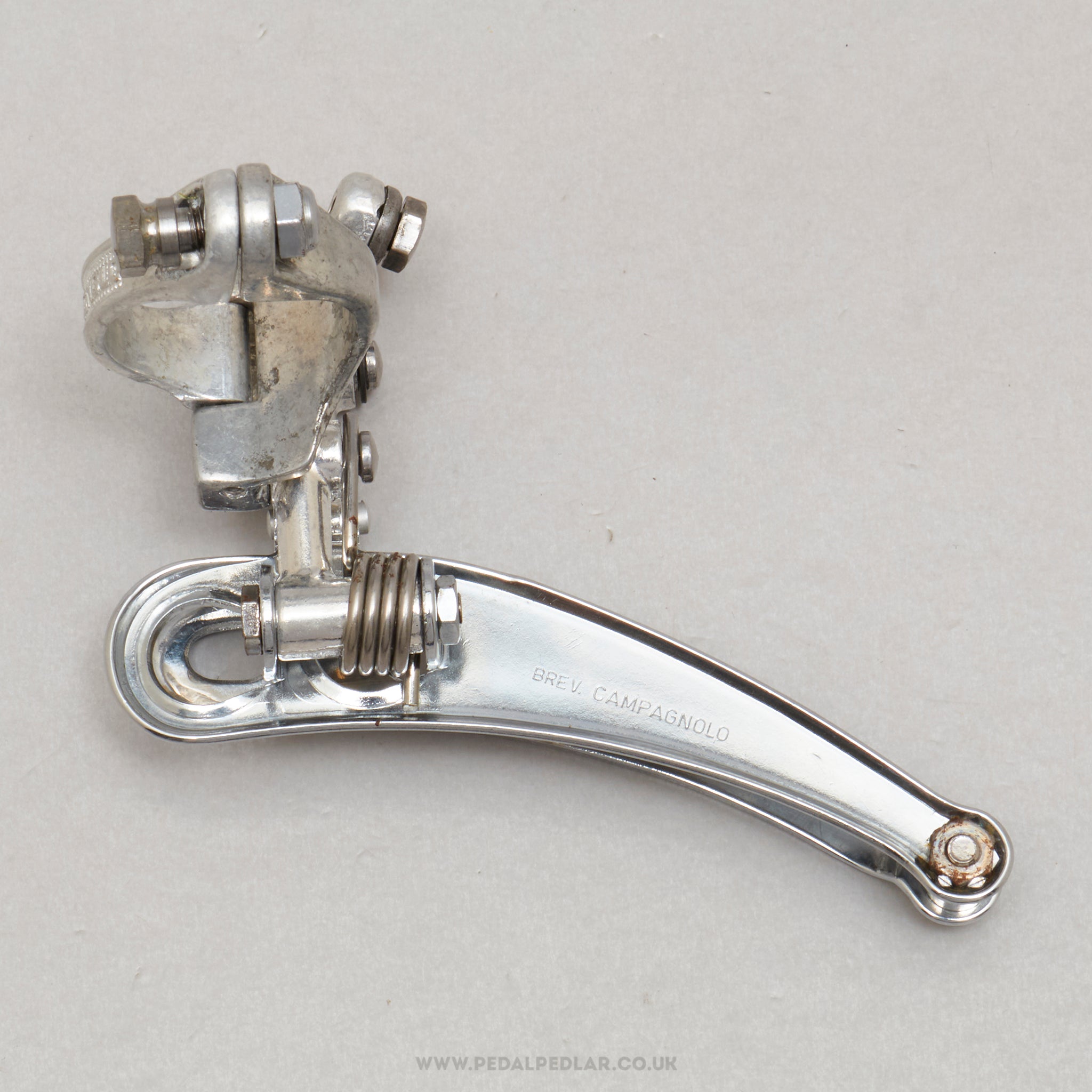 Campagnolo Nuovo/Super Record (1052/NT) 9th Gen 3-Hole Vintage Clamp-On 28.6 mm Front Derailleur - Pedal Pedlar - Bike Parts For Sale