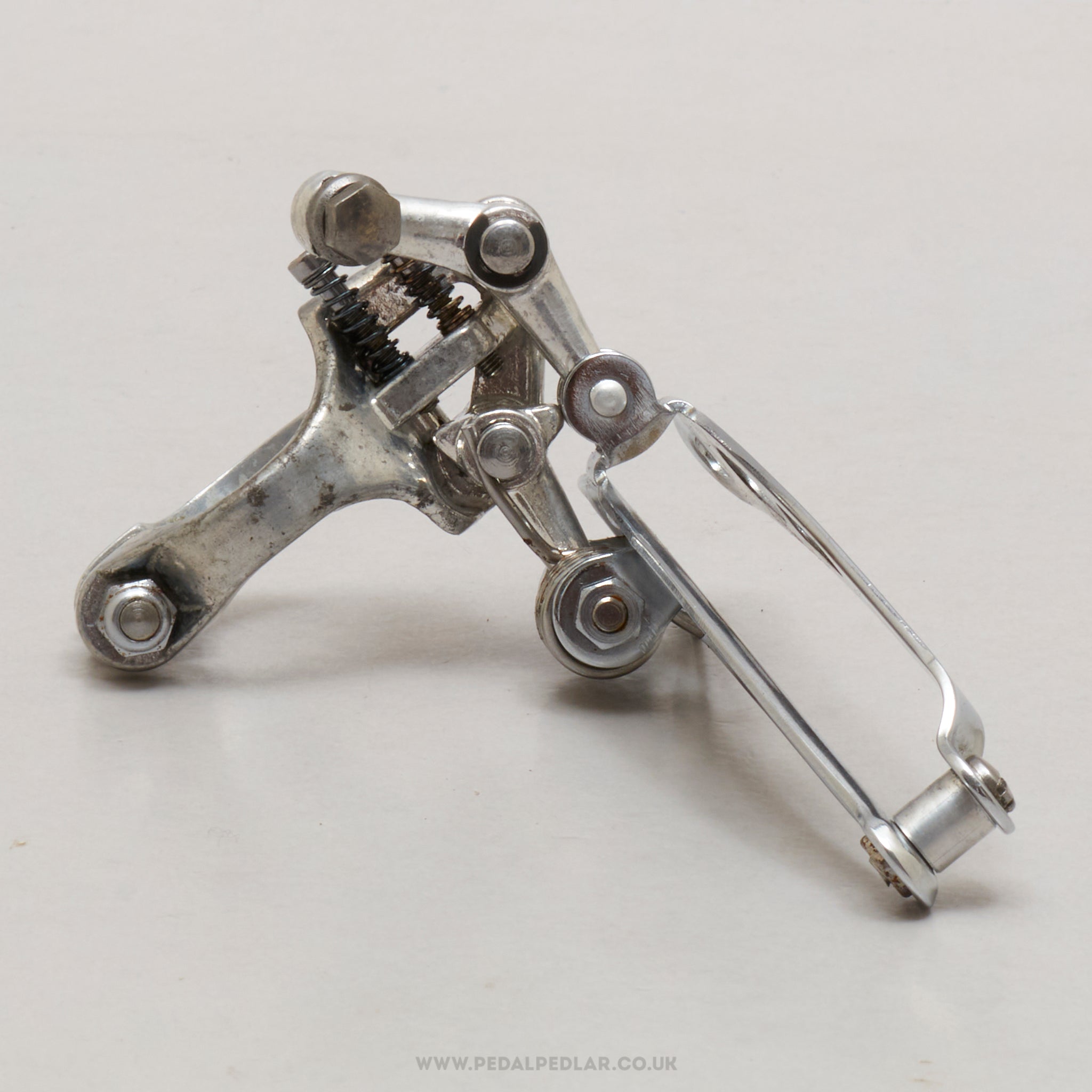 Campagnolo Nuovo/Super Record (1052/NT) 9th Gen 3-Hole Vintage Clamp-On 28.6 mm Front Derailleur - Pedal Pedlar - Bike Parts For Sale