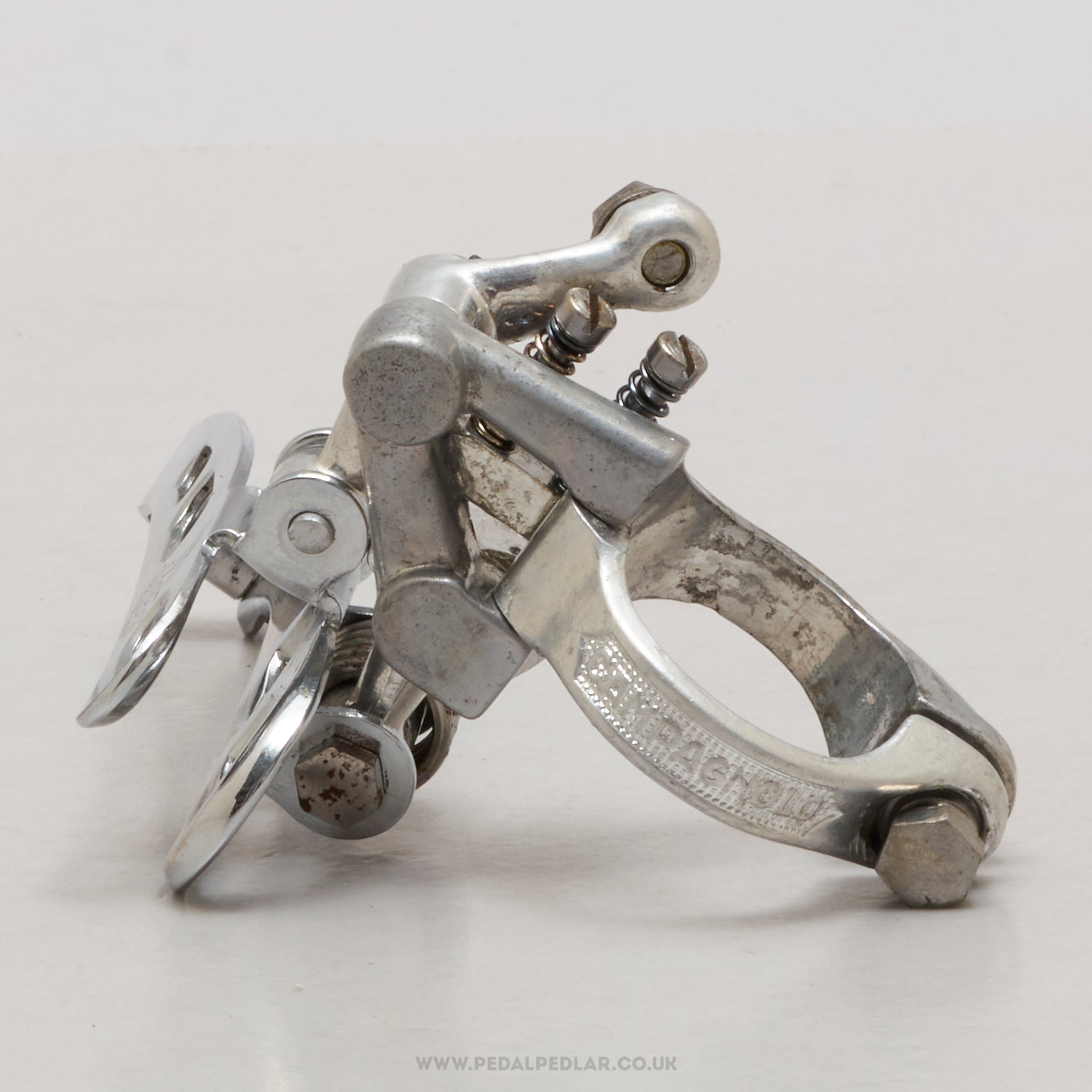 Campagnolo Nuovo/Super Record (1052/NT) 9th Gen 3-Hole Vintage Clamp-On 28.6 mm Front Derailleur - Pedal Pedlar - Bike Parts For Sale