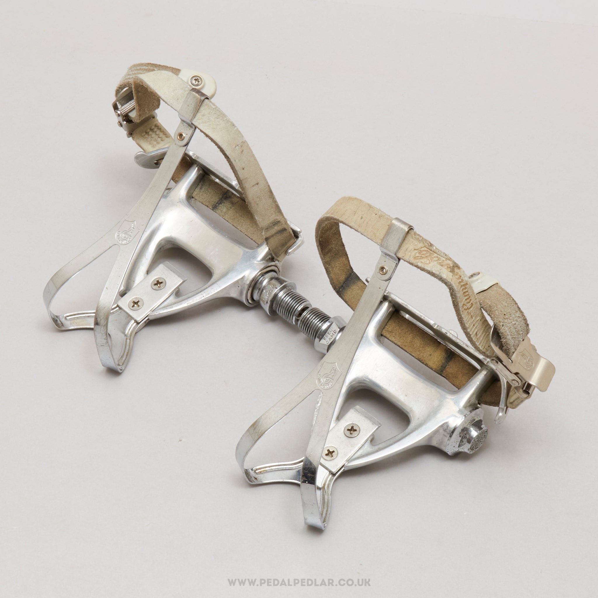 Campagnolo Chorus (C600-AM) w) Clips & Straps Vintage Aero Road Pedals - Pedal Pedlar - Bike Parts For Sale