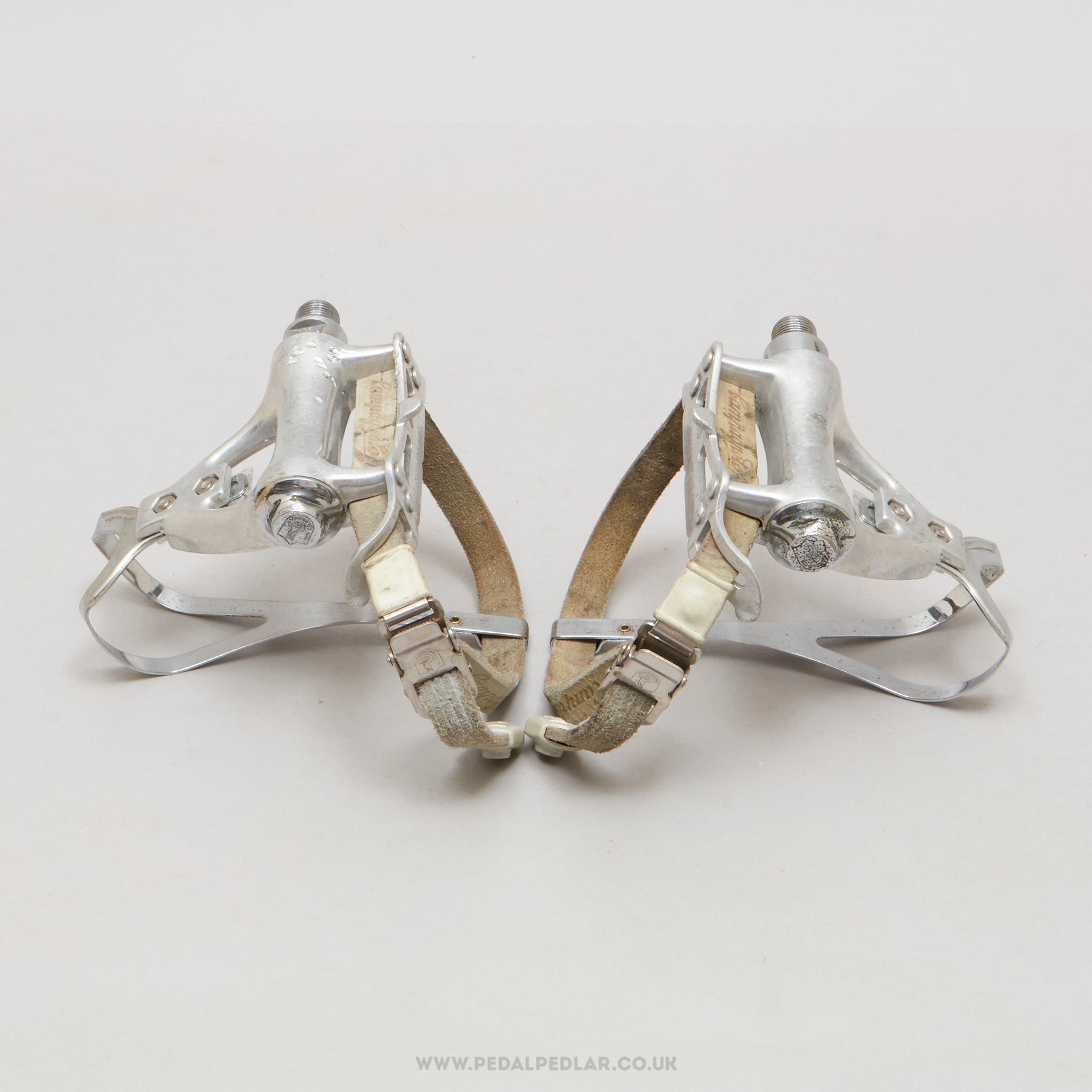 Campagnolo Chorus (C600-AM) w) Clips & Straps Vintage Aero Road Pedals - Pedal Pedlar - Bike Parts For Sale