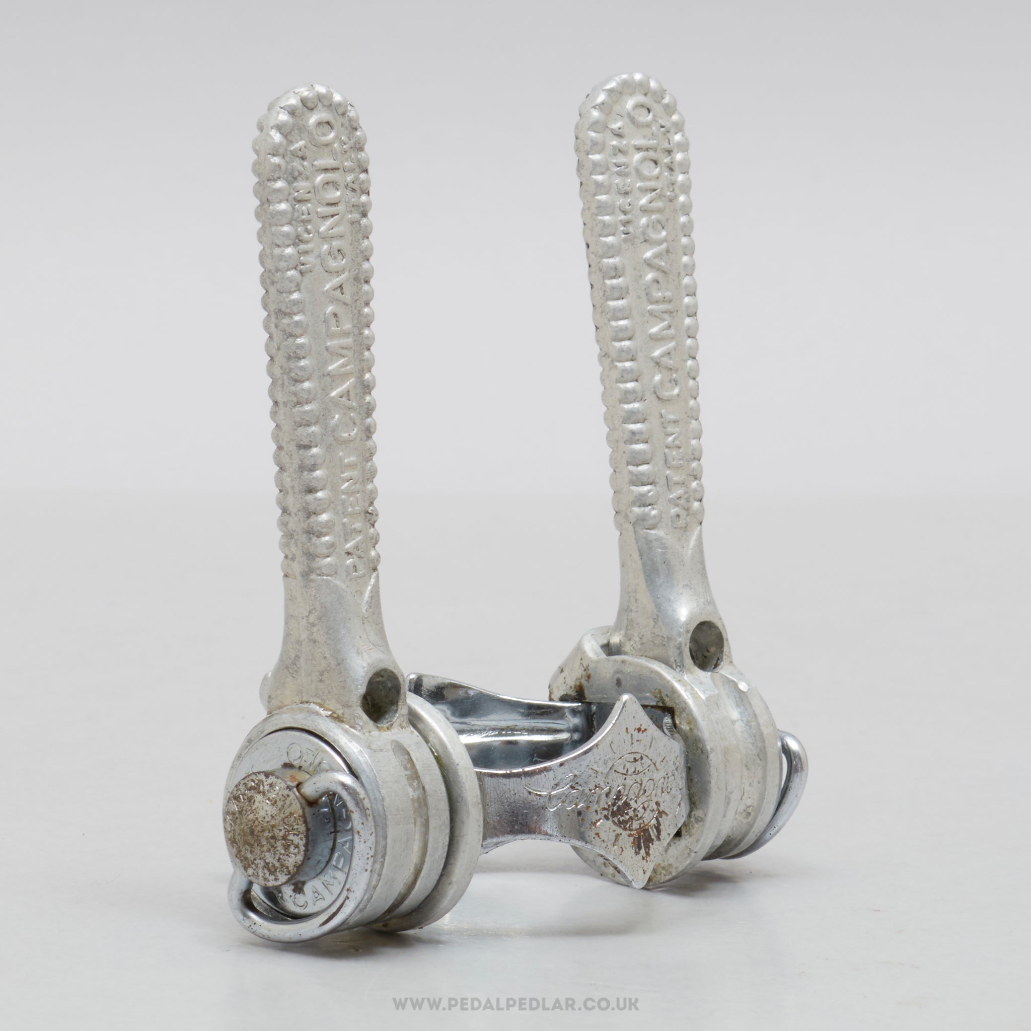 Campagnolo Nuovo/Super Record (1014) Vintage Clamp-On Downtube Shifters - Pedal Pedlar - Bike Parts For Sale
