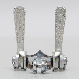 Campagnolo Nuovo/Super Record (1014) Vintage Clamp-On Downtube Shifters - Pedal Pedlar - Bike Parts For Sale