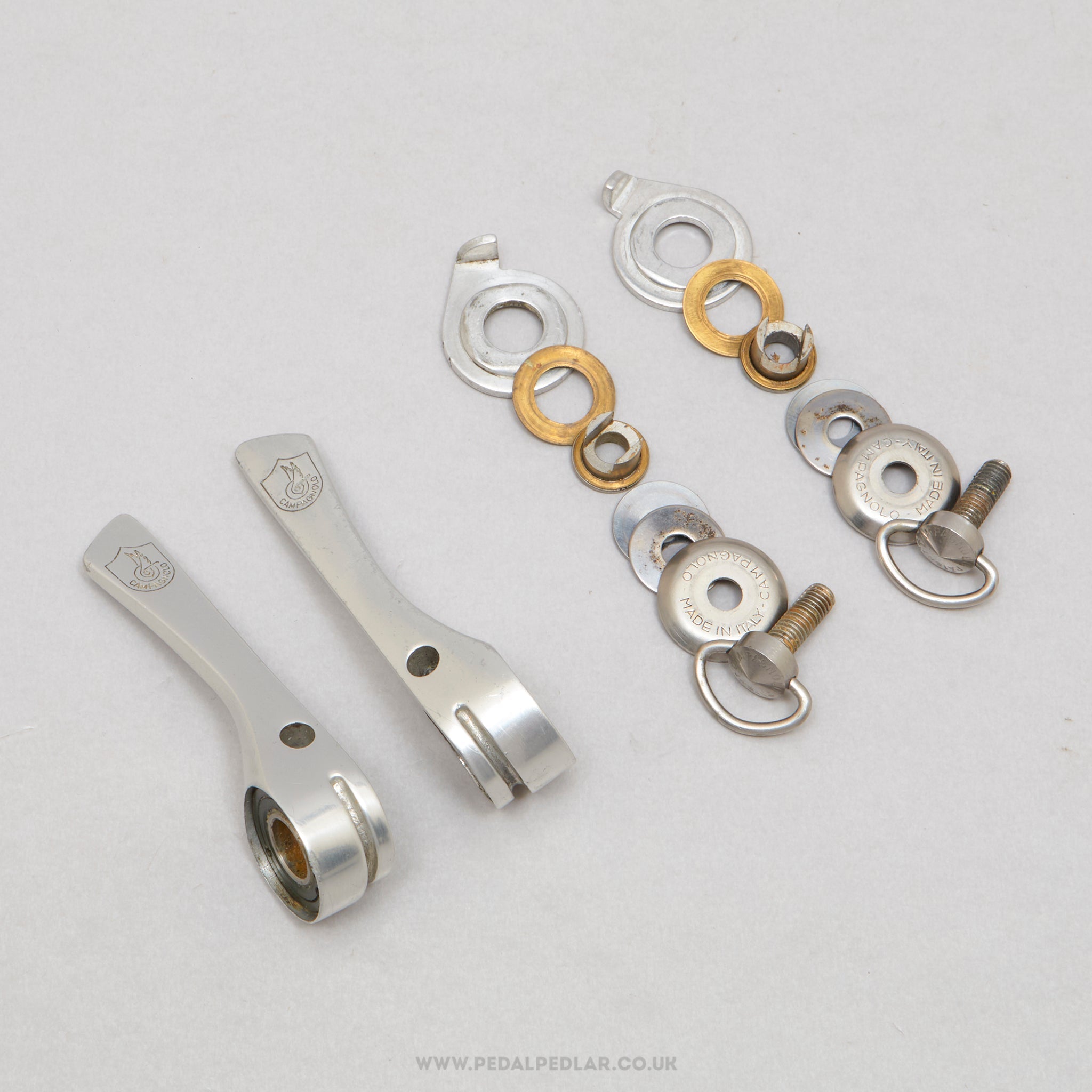 Campagnolo C-Record (A271) 2nd Gen 'Doppler' Retro-Friction Vintage Braze-on Downtube Shifters - Pedal Pedlar - Bike Parts For Sale