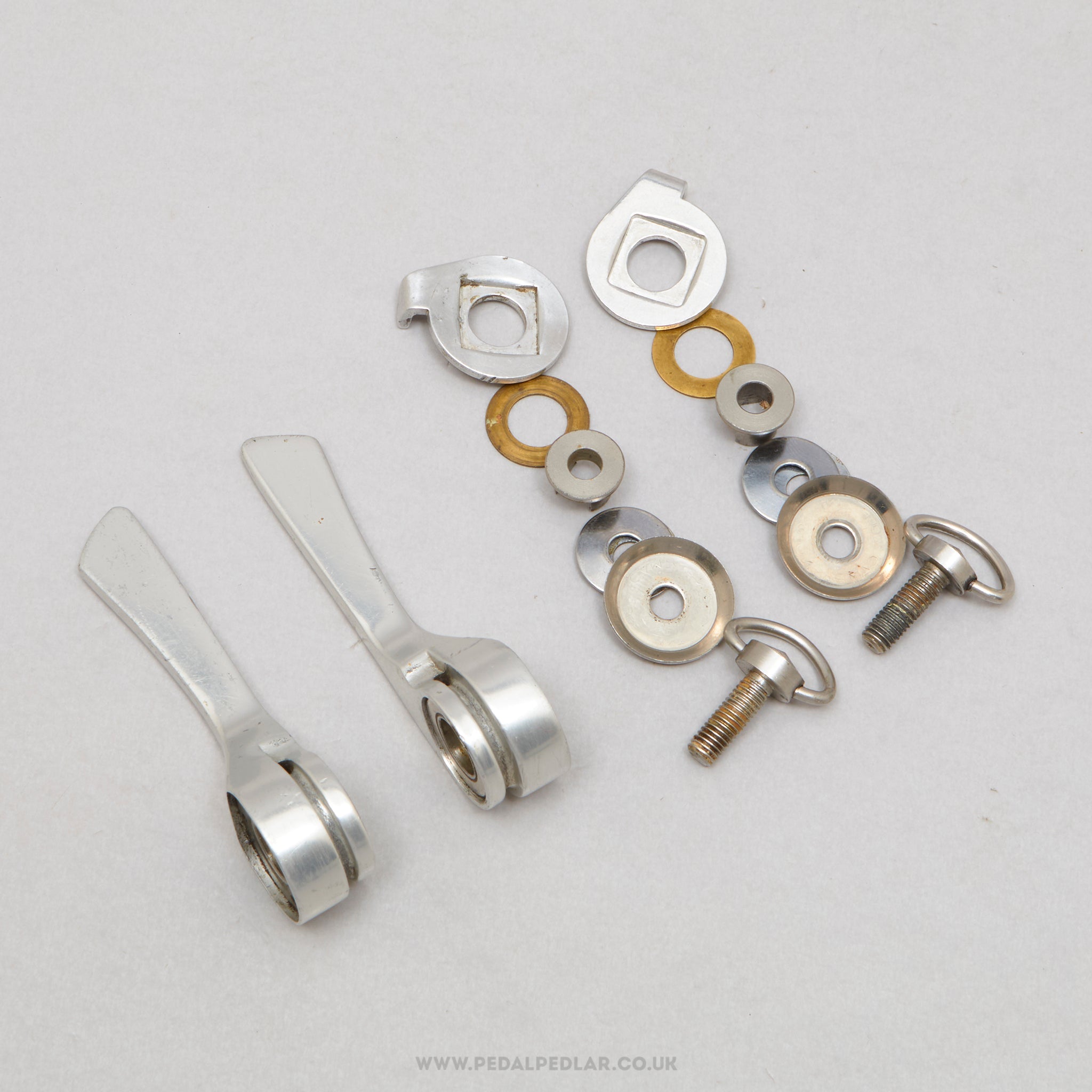 Campagnolo C-Record (A271) 2nd Gen 'Doppler' Retro-Friction Vintage Braze-on Downtube Shifters - Pedal Pedlar - Bike Parts For Sale