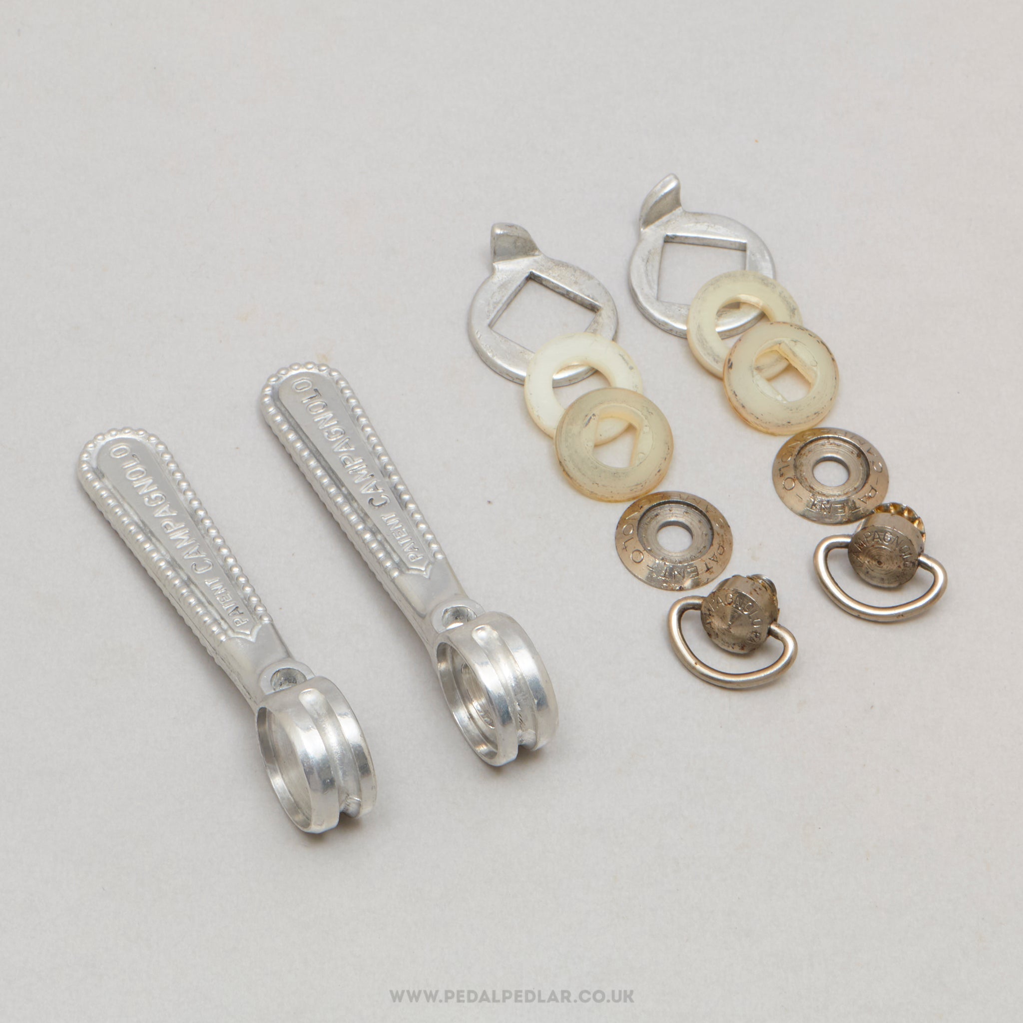 Campagnolo Nuovo/Super Record (1013/5N / 1013/6N) Vintage Braze-On Downtube Shifters - Pedal Pedlar - Bike Parts For Sale