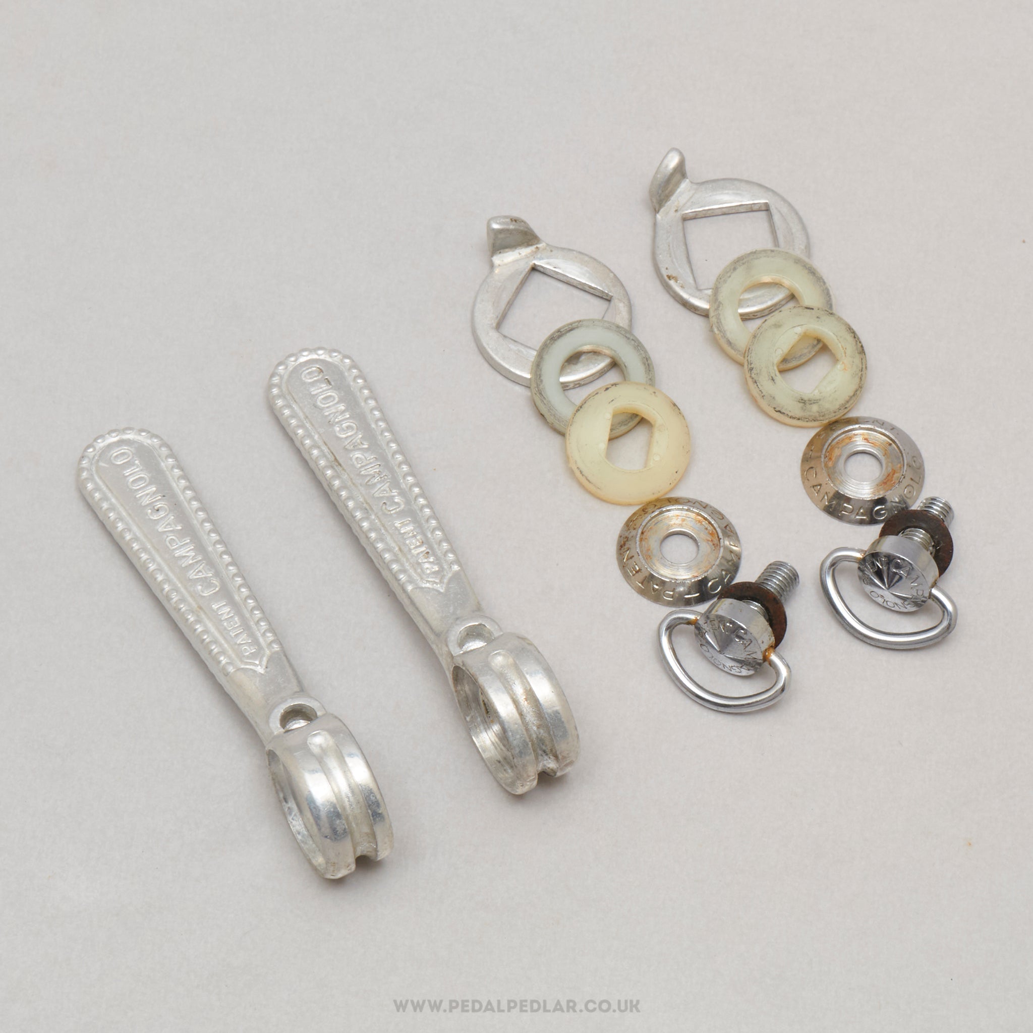 Campagnolo Nuovo/Super Record (1013/5N / 1013/6N) Vintage Braze-On Downtube Shifters - Pedal Pedlar - Bike Parts For Sale